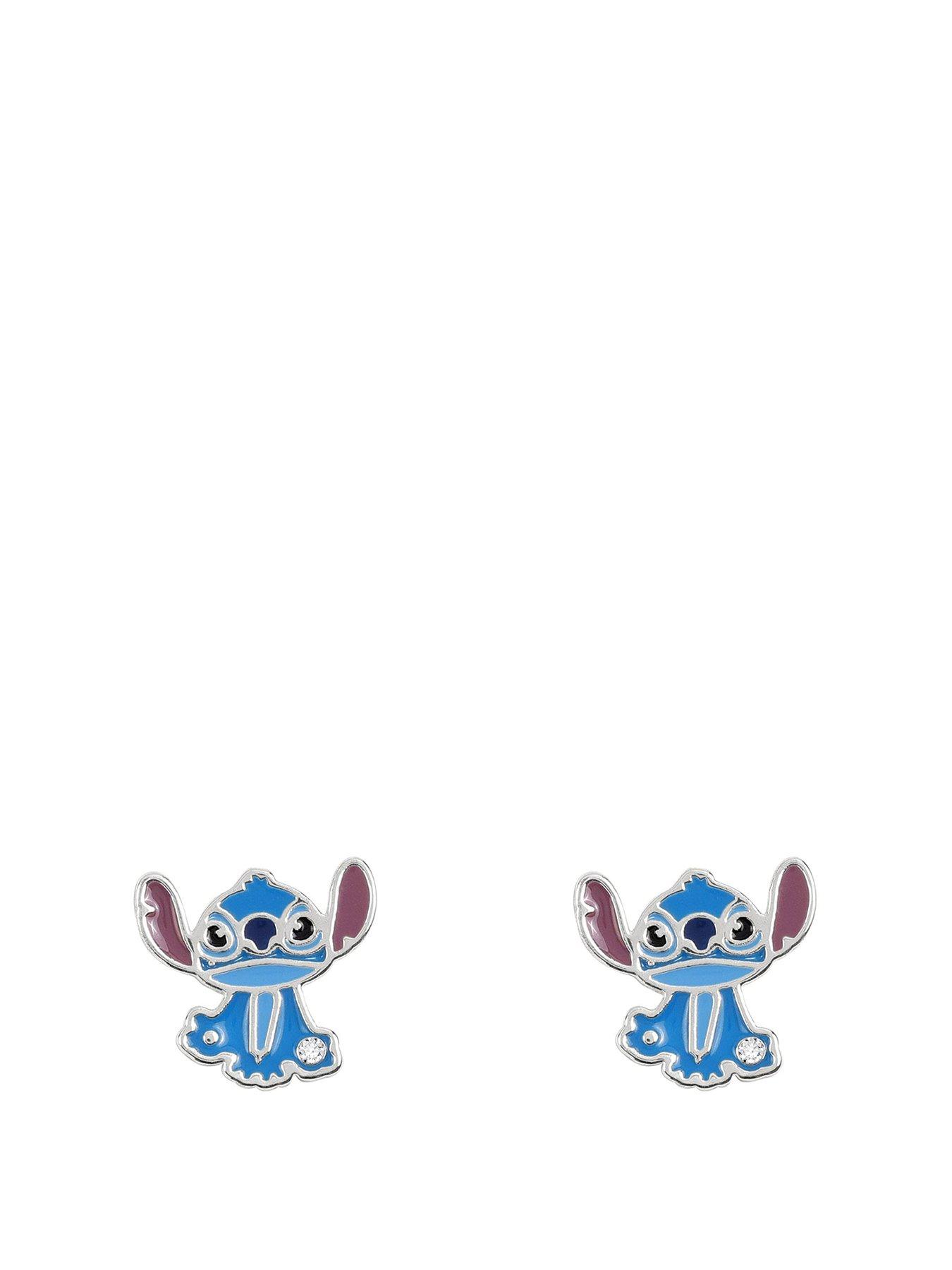 undefined Stitch Silver Plated Stud Earrings