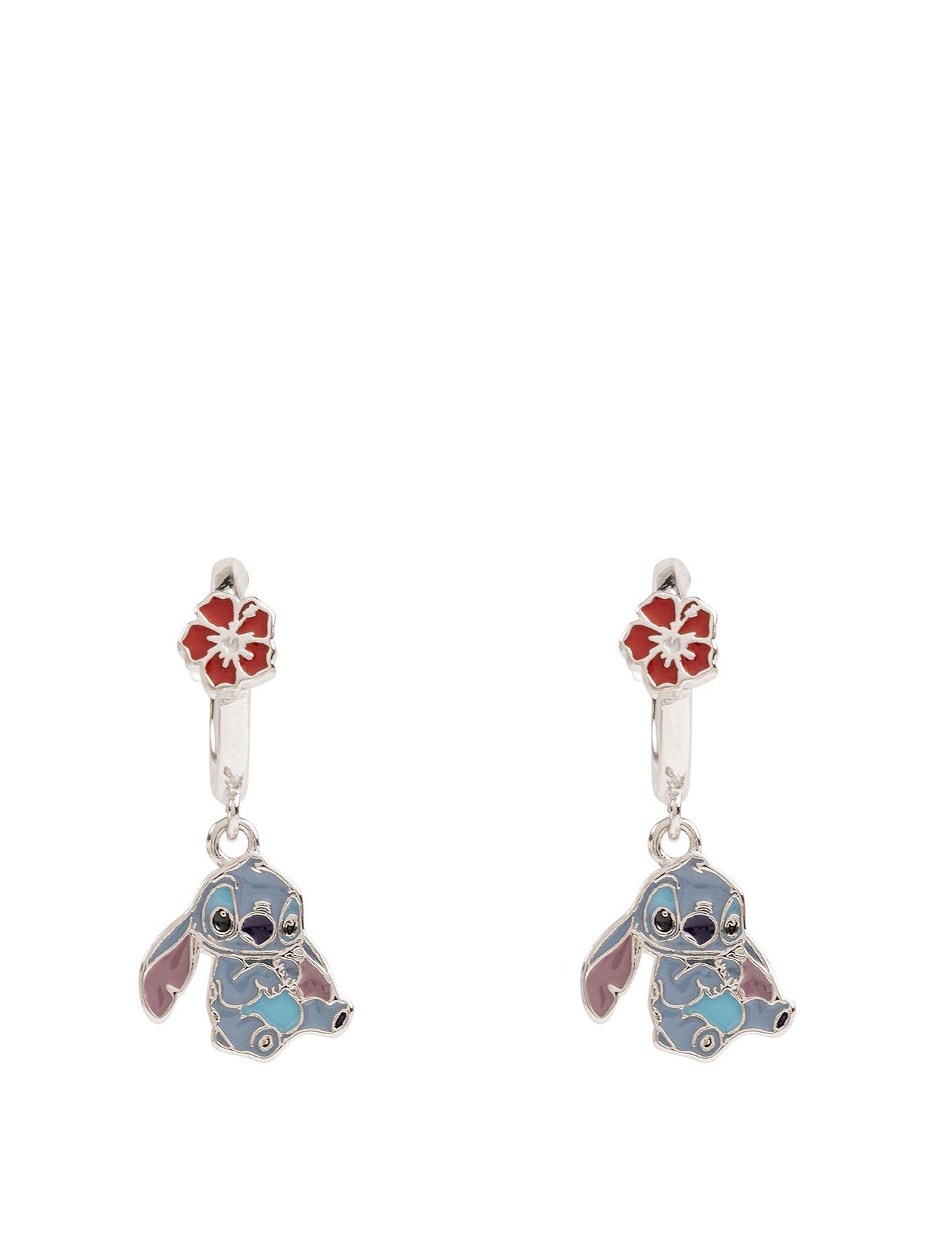 undefined Stitch Dangle Hoop Earrings