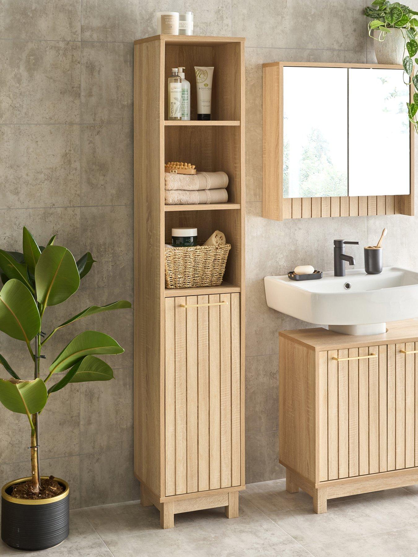 Image 1 of 7 of Very Home Lotus Pannelled Tall Cabinet - FSC&reg; Certified