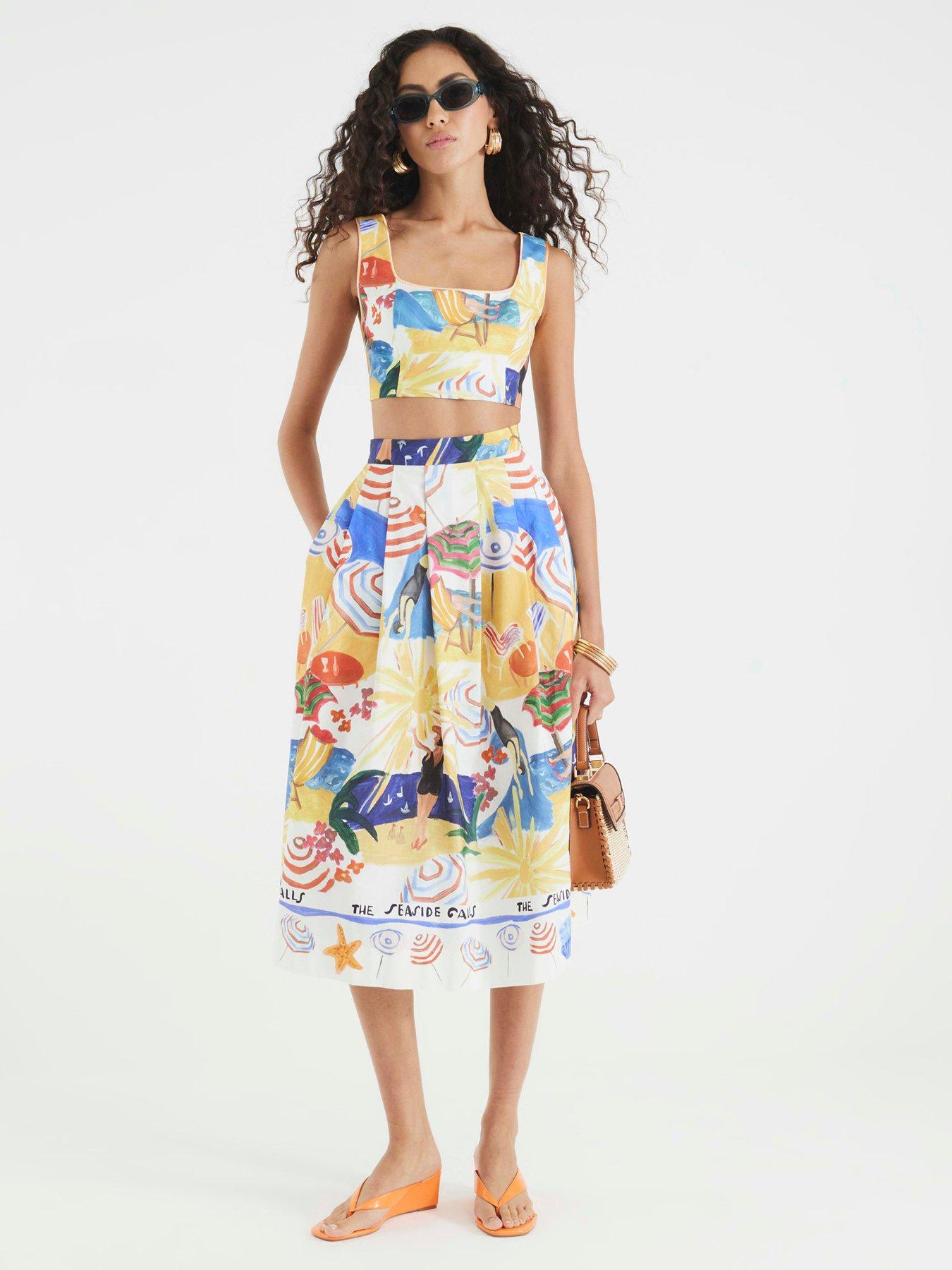 Image 1 of 4 of River Island Prom Skirt - Multi