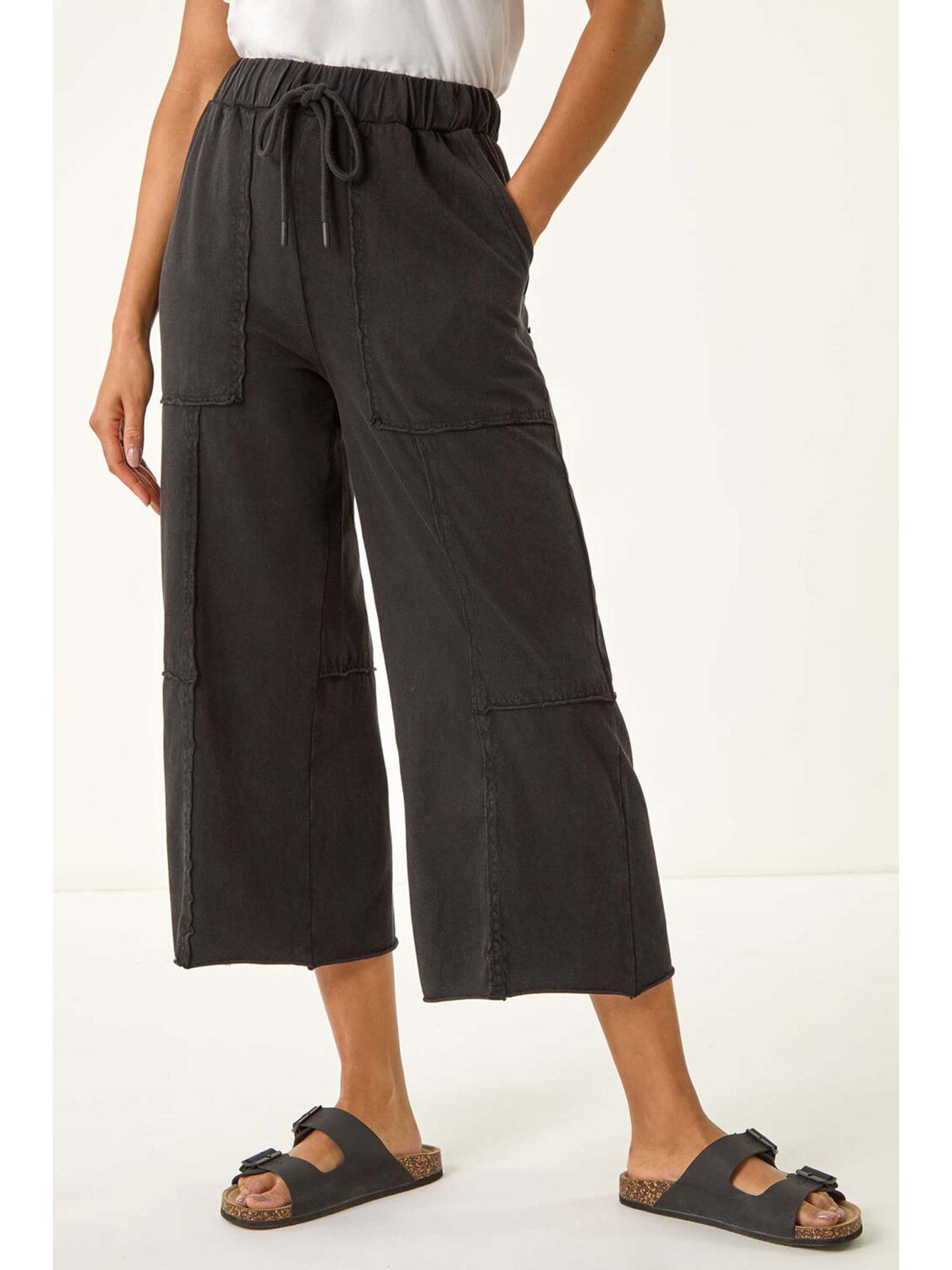 undefined Jersey Cargo Culotte - Black