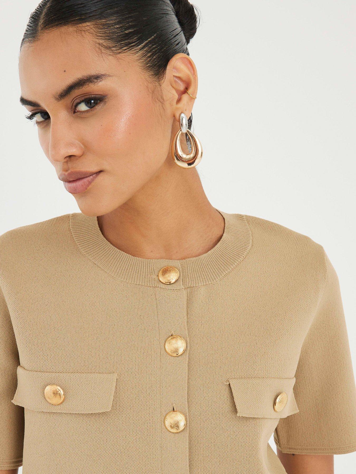 Image 4 of 4 of River Island Military T-Shirt - Brown