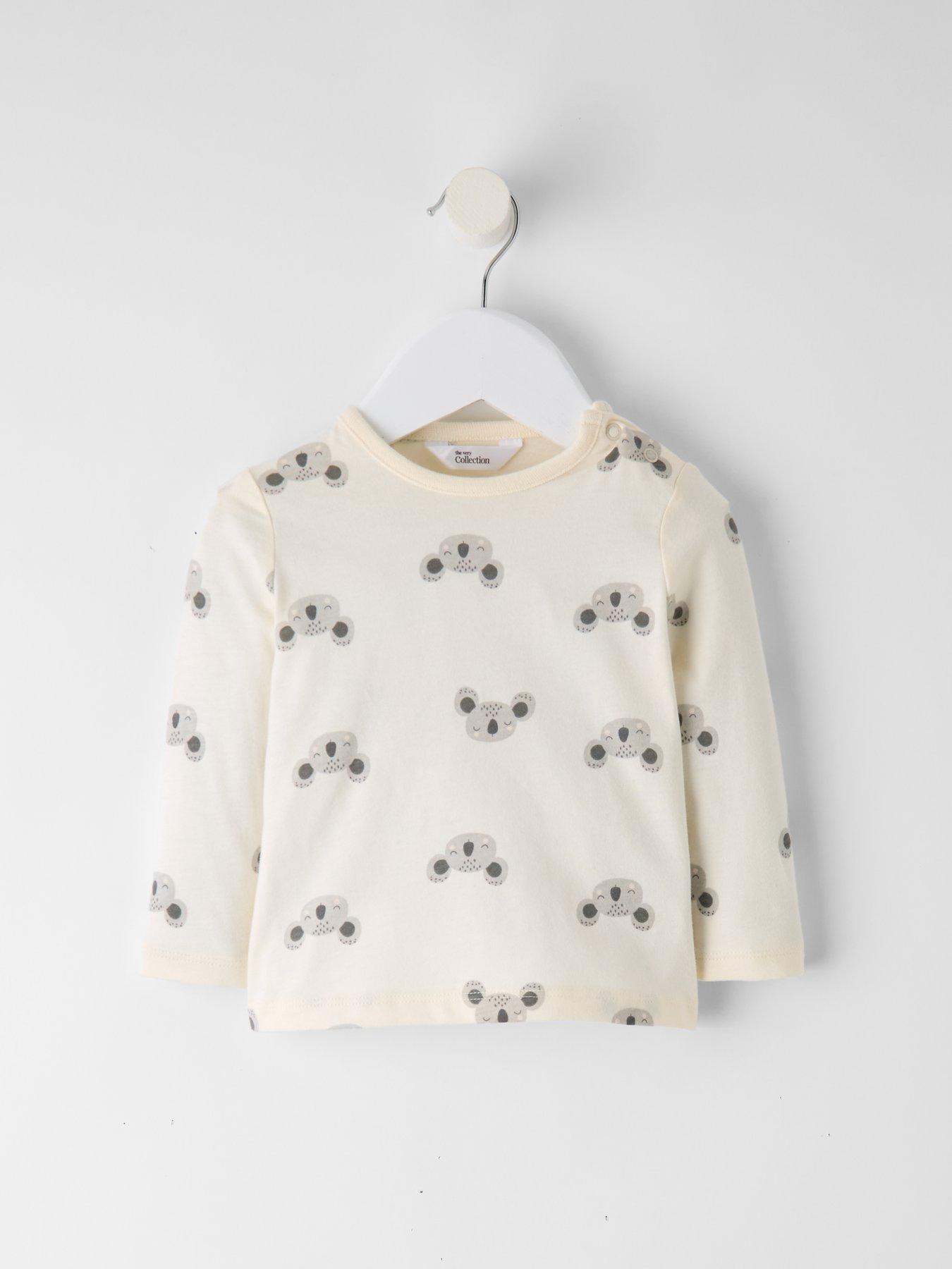  image of the-very-collection-baby-boys-cord-koala-dungaree-set-grey