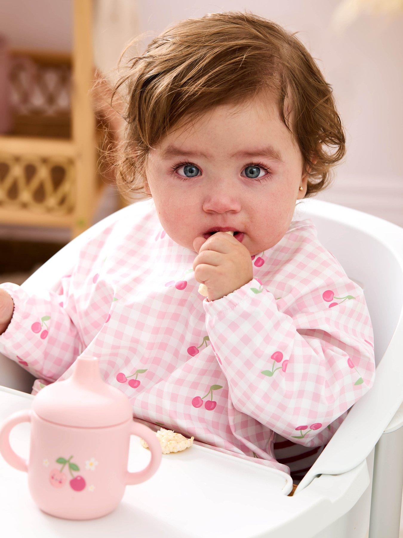 JoJo Maman Bebe Cherries Sleeved Bib H6661PIN