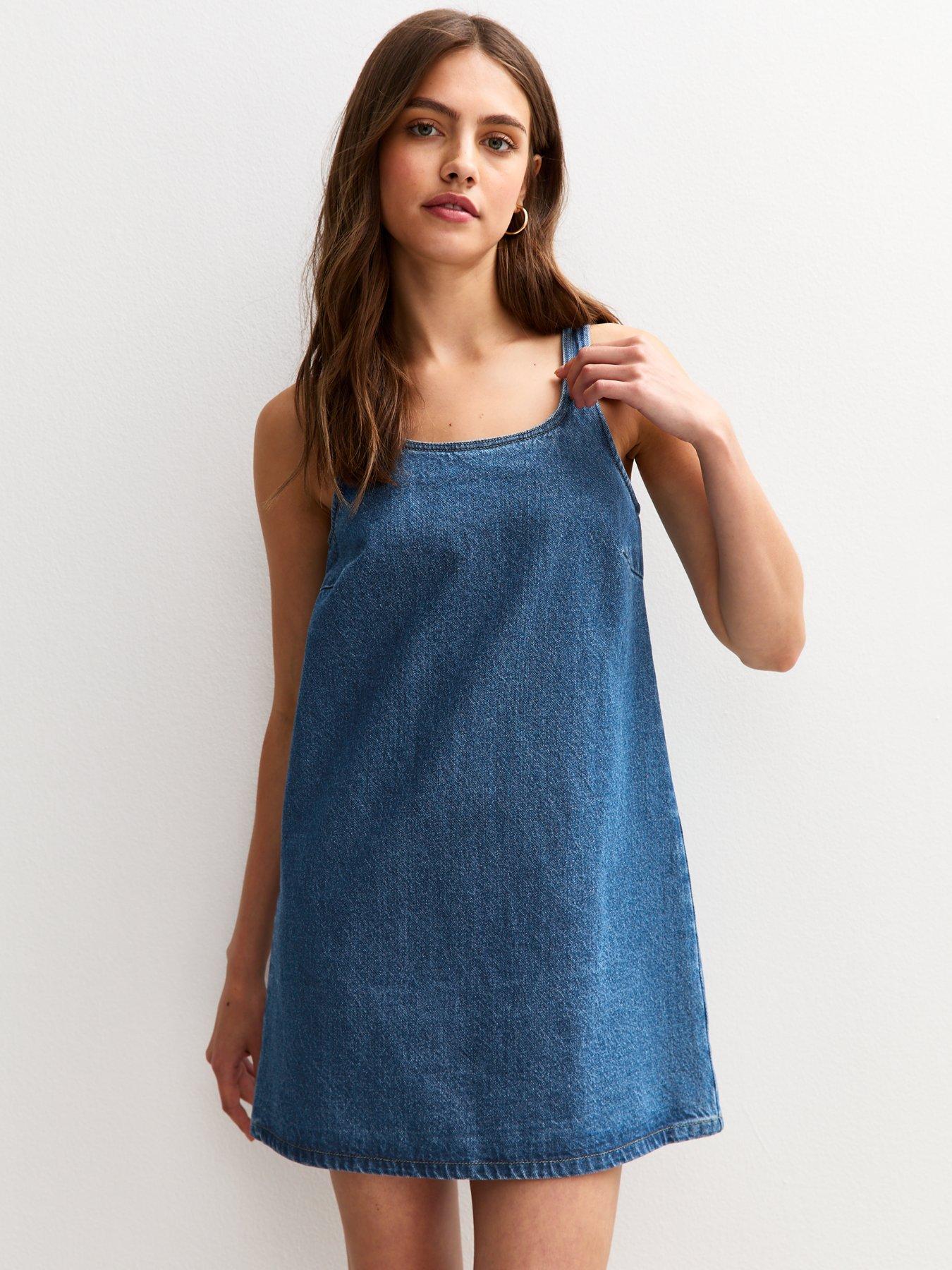 new-look-blue-a-line-denim-dress