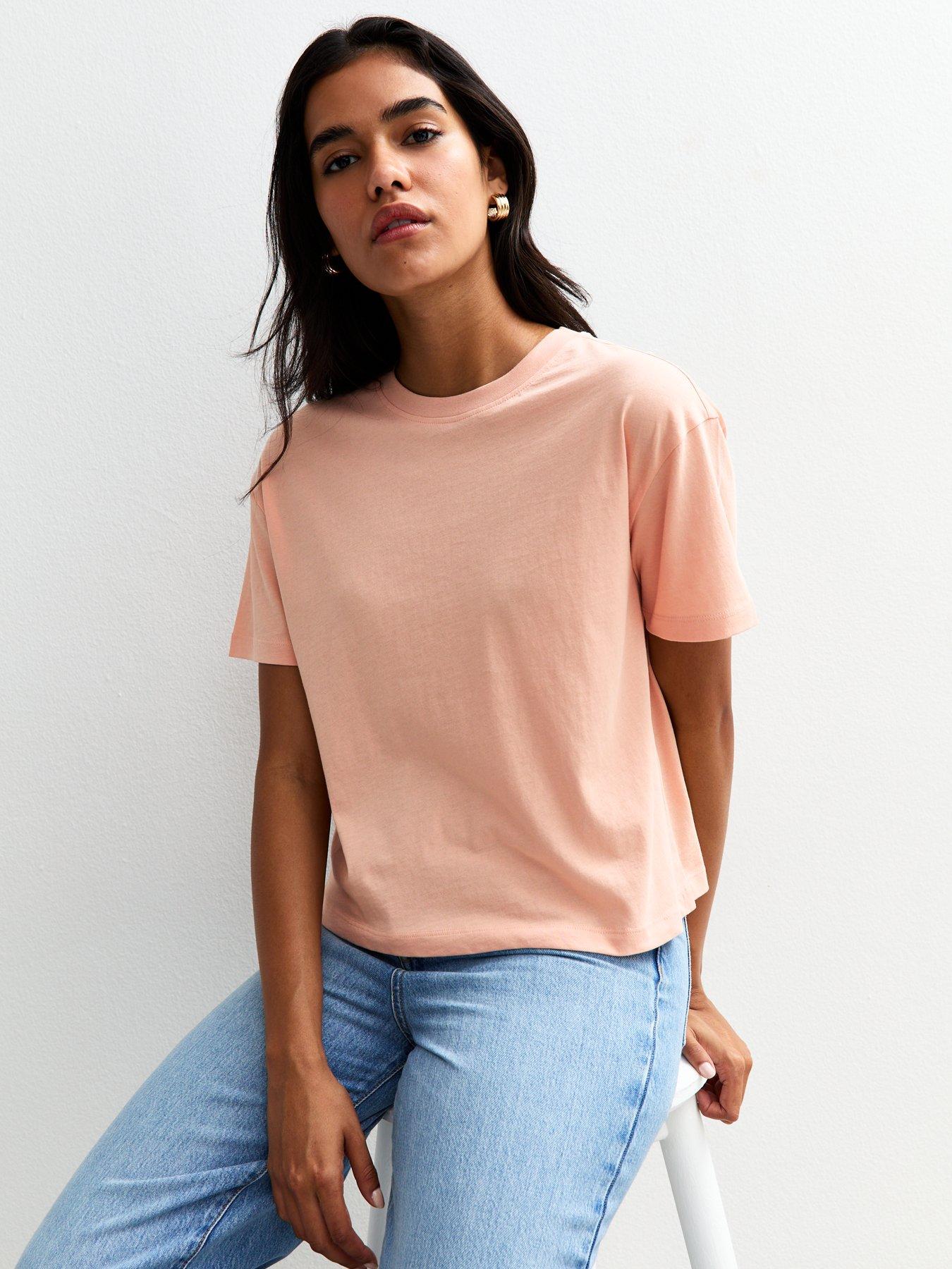 New Look Light Coral Boxy Fit T-shirt