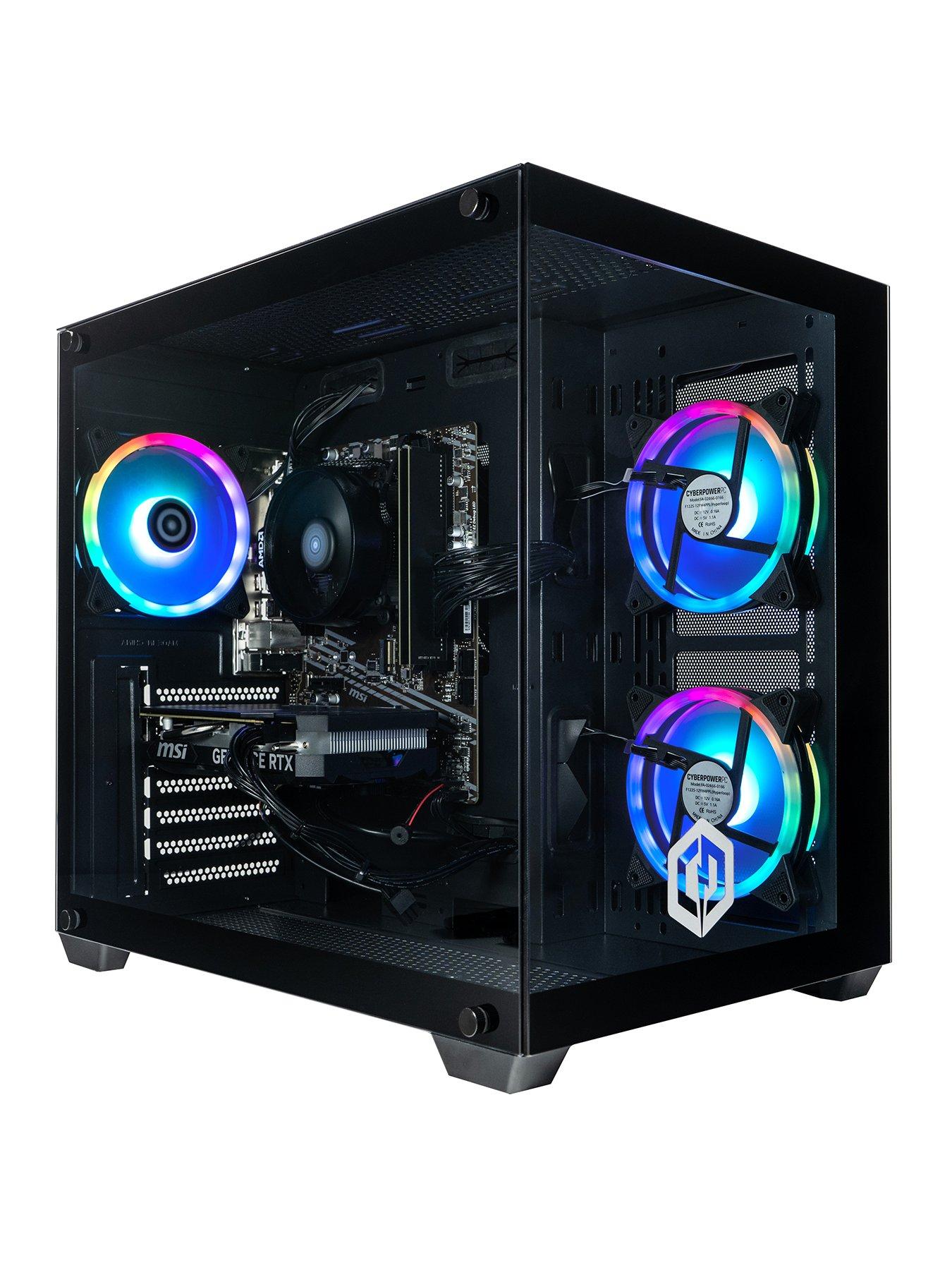  image of cyberpower-pc-arc-gaming-desktop-geforcenbsprtx-5060nbspintel-core-i5-14400fnbsp16gb-ramnbsp1tb-ssd-black