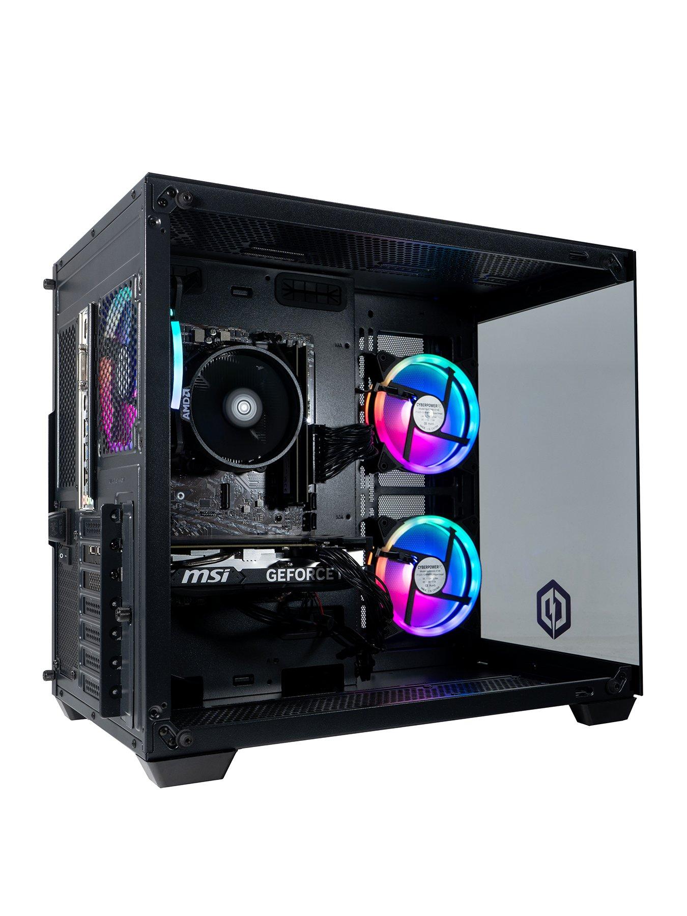  image of cyberpower-pc-arc-gaming-desktop-geforcenbsprtx-5060nbspintel-core-i5-14400fnbsp16gb-ramnbsp1tb-ssd-black