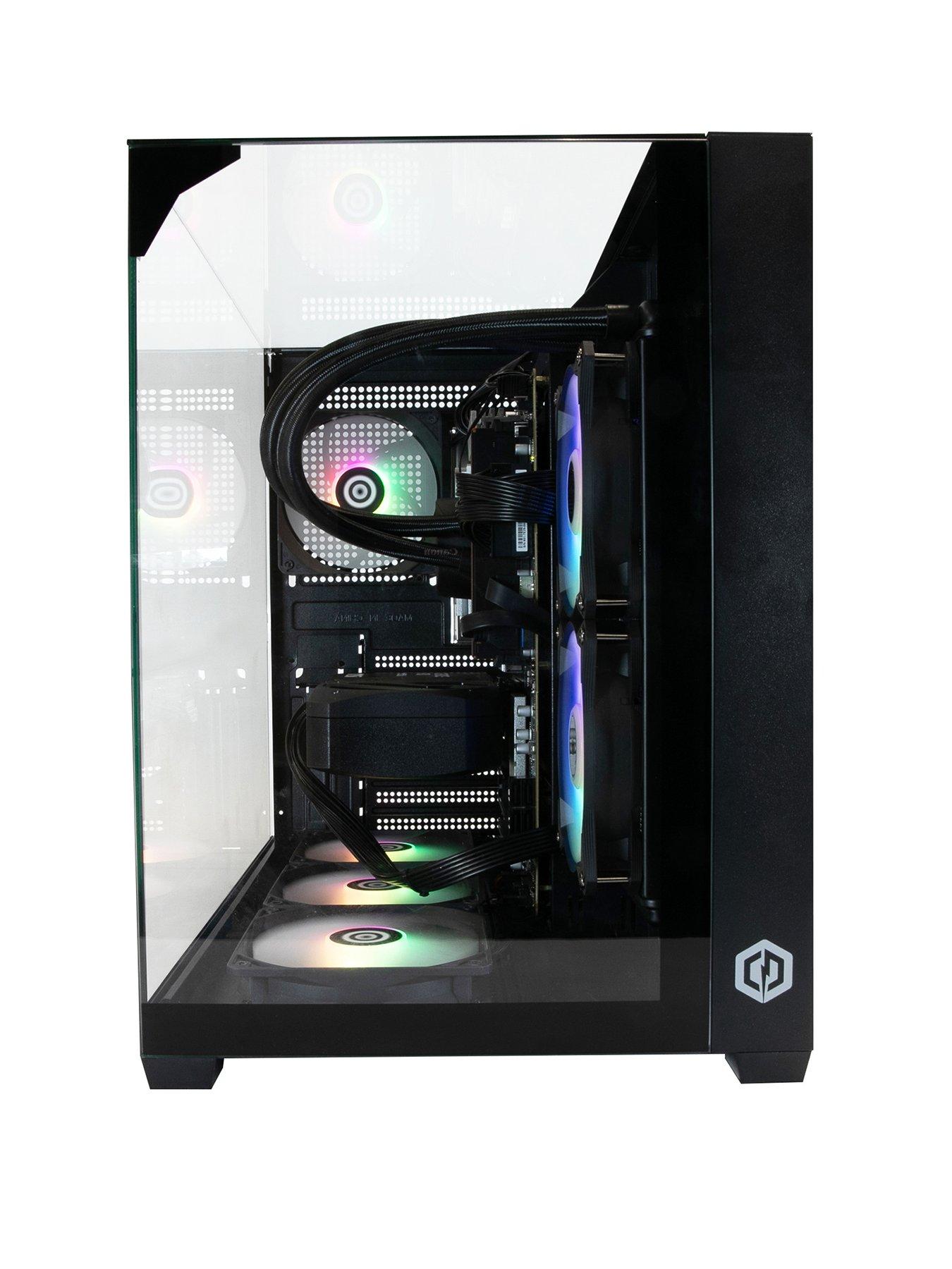 Image 2 of 7 of CyberPower PC ZEPHYR Gaming Desktop - GeForce RTX 5060 - AMD Ryzen 5 9600X - 16GB - 1TB - Black