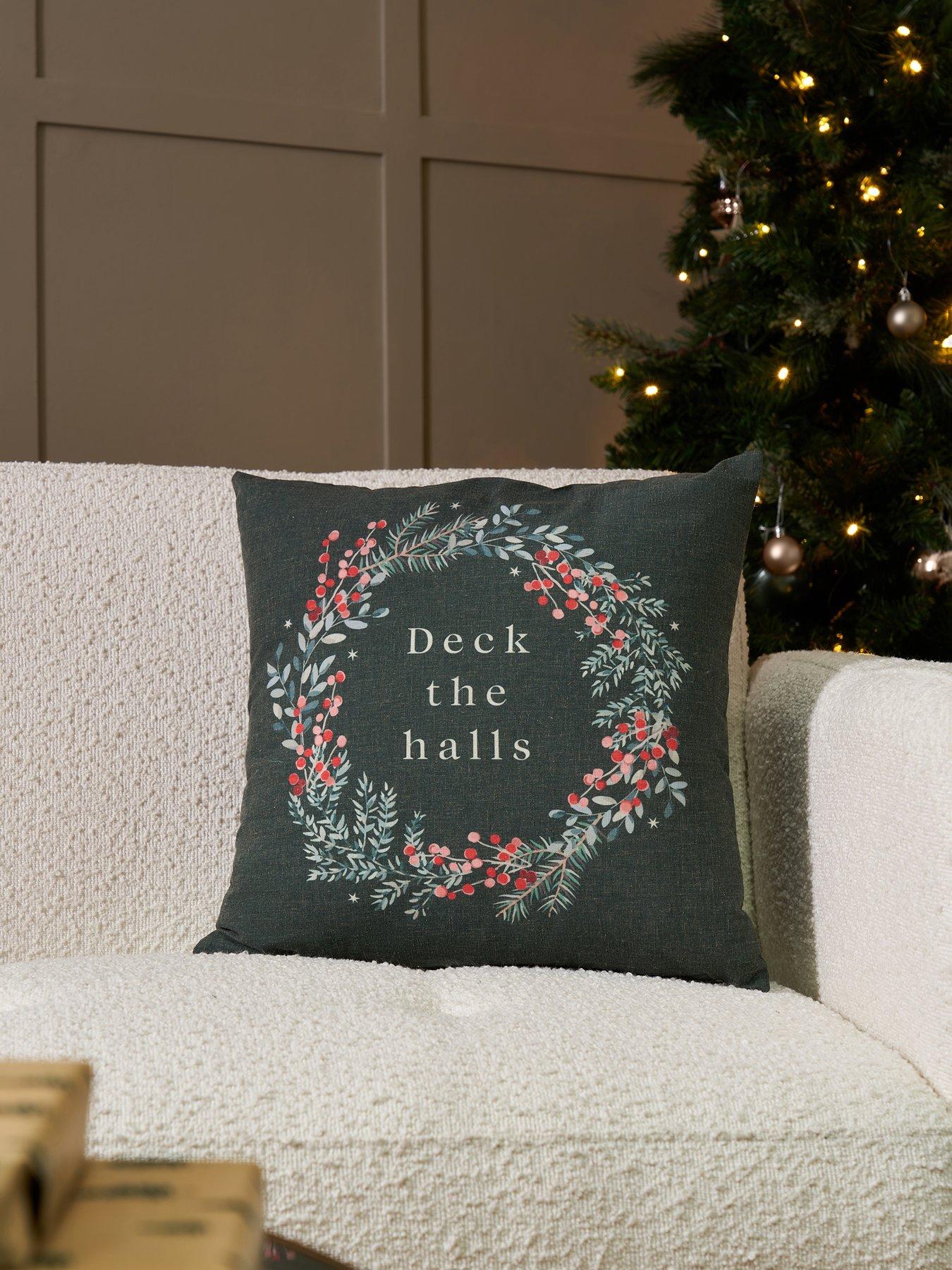 Image 1 of 6 of Very Home Deck The Halls Cushion