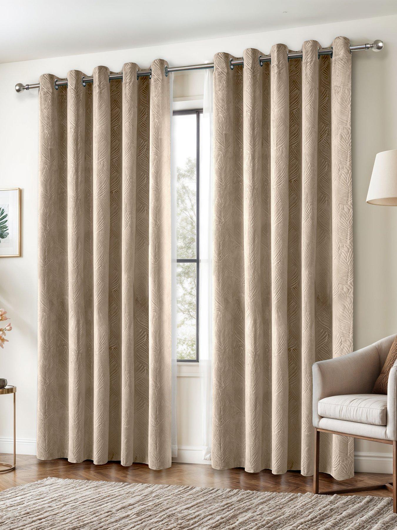  image of very-home-leaf-velvet-eyeletsnbspblackout