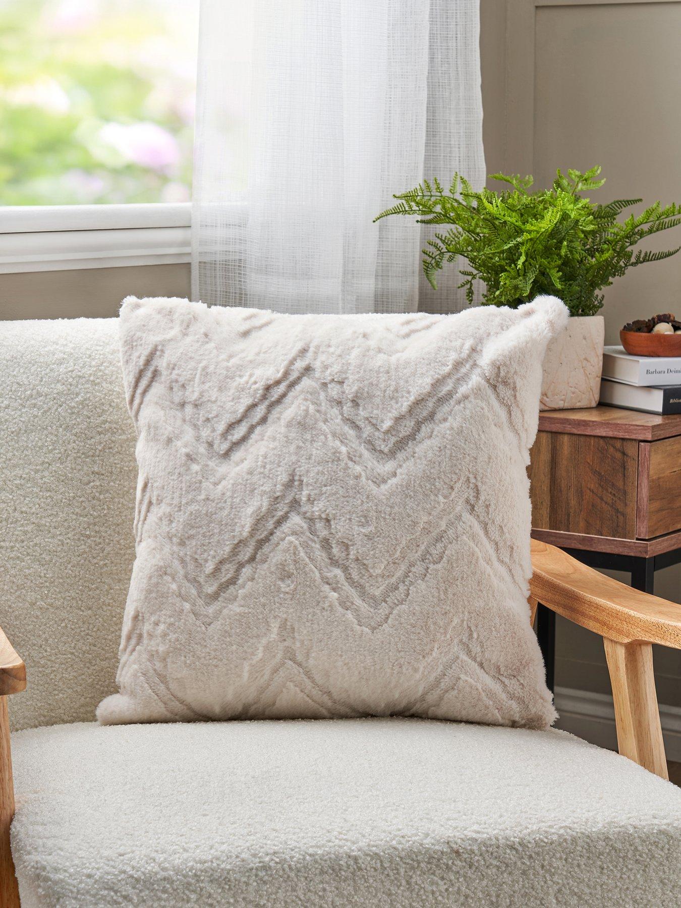 Very Home Chevron Faux Fur Cushion