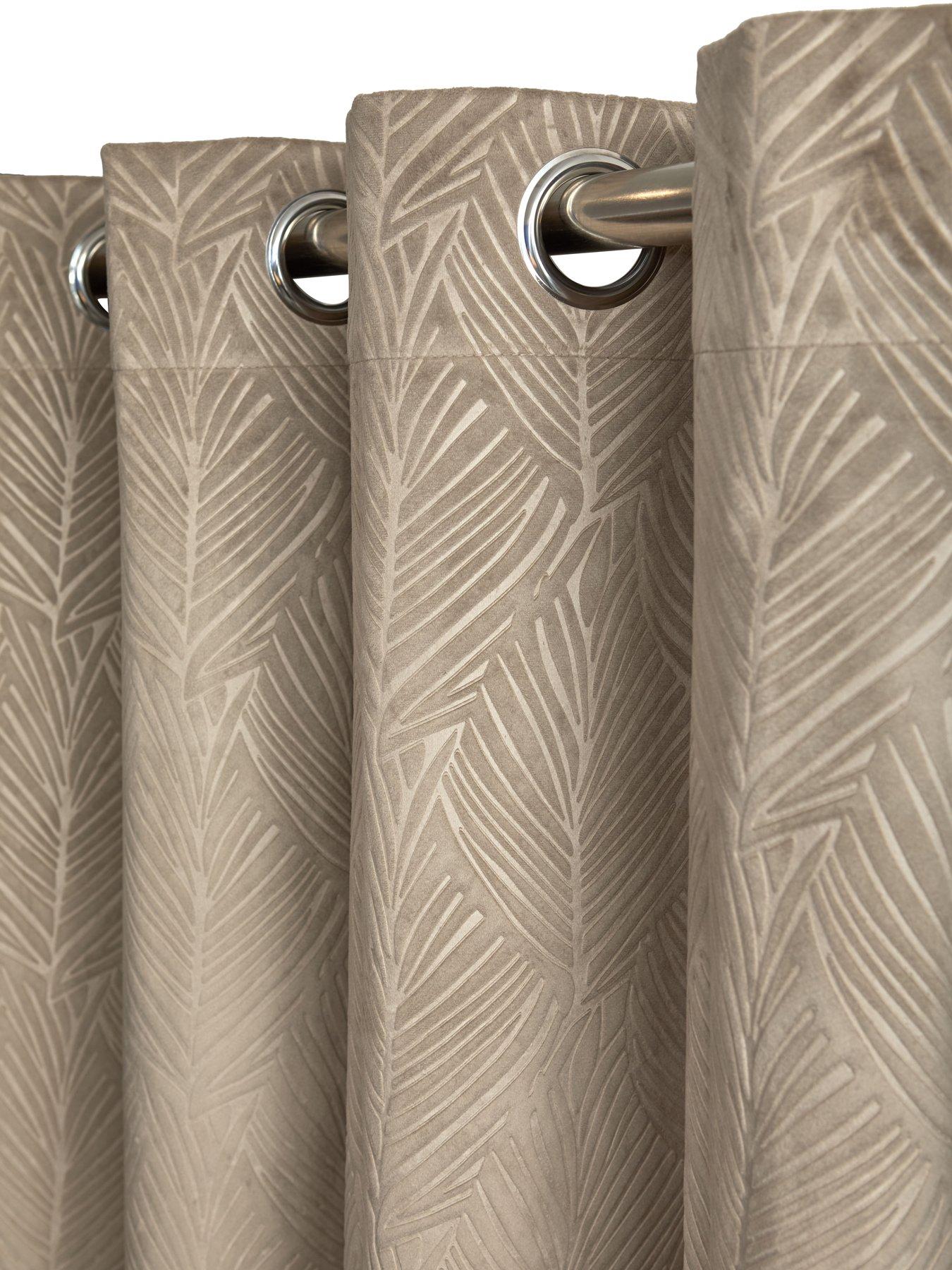 Image 3 of 3 of The Very Collection Leaf Velvet Eyelet Door 46x84 Blackout