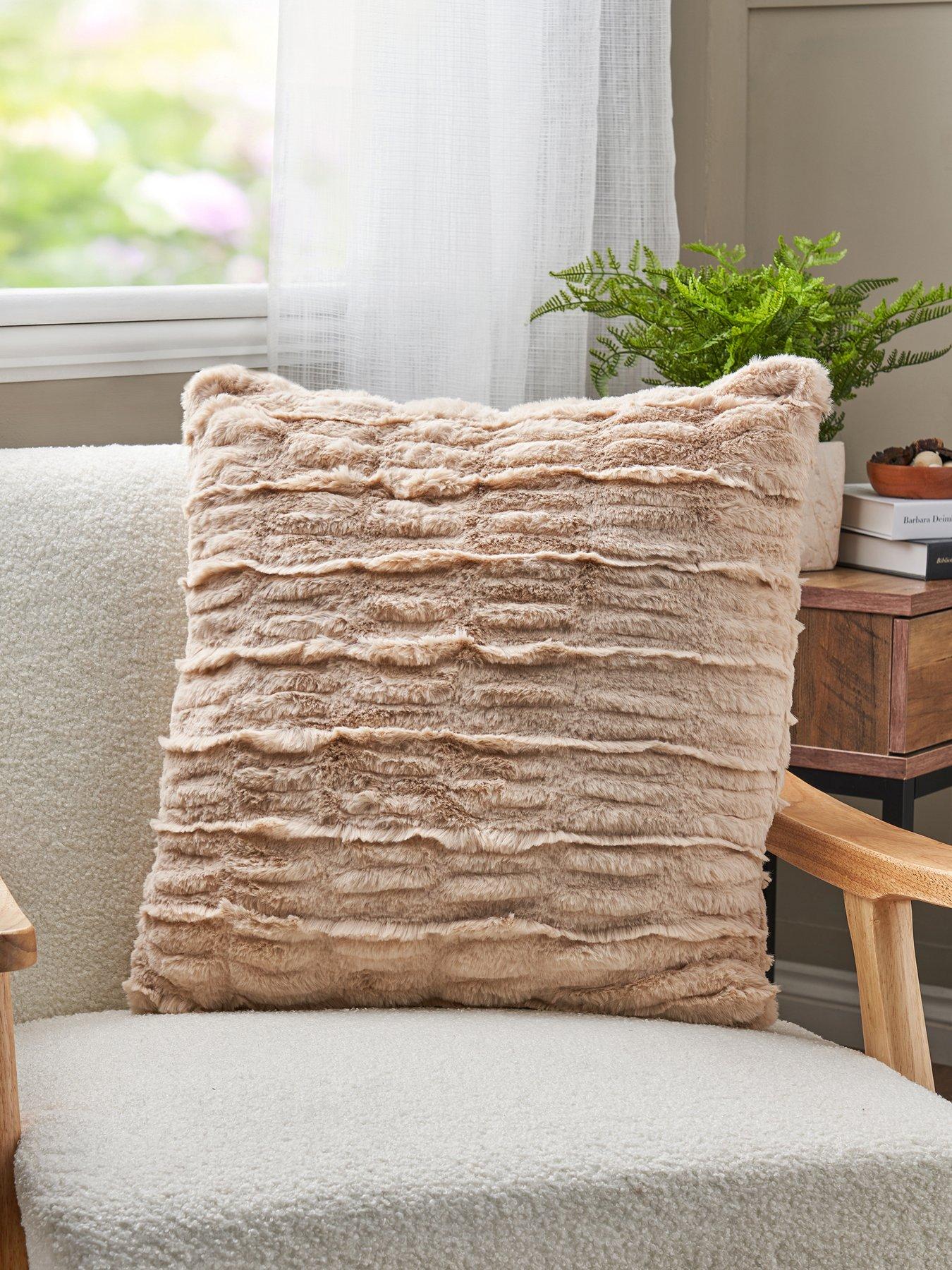 Image 1 of 5 of Very Home Nouveau Faux Fur Ruched Cushion