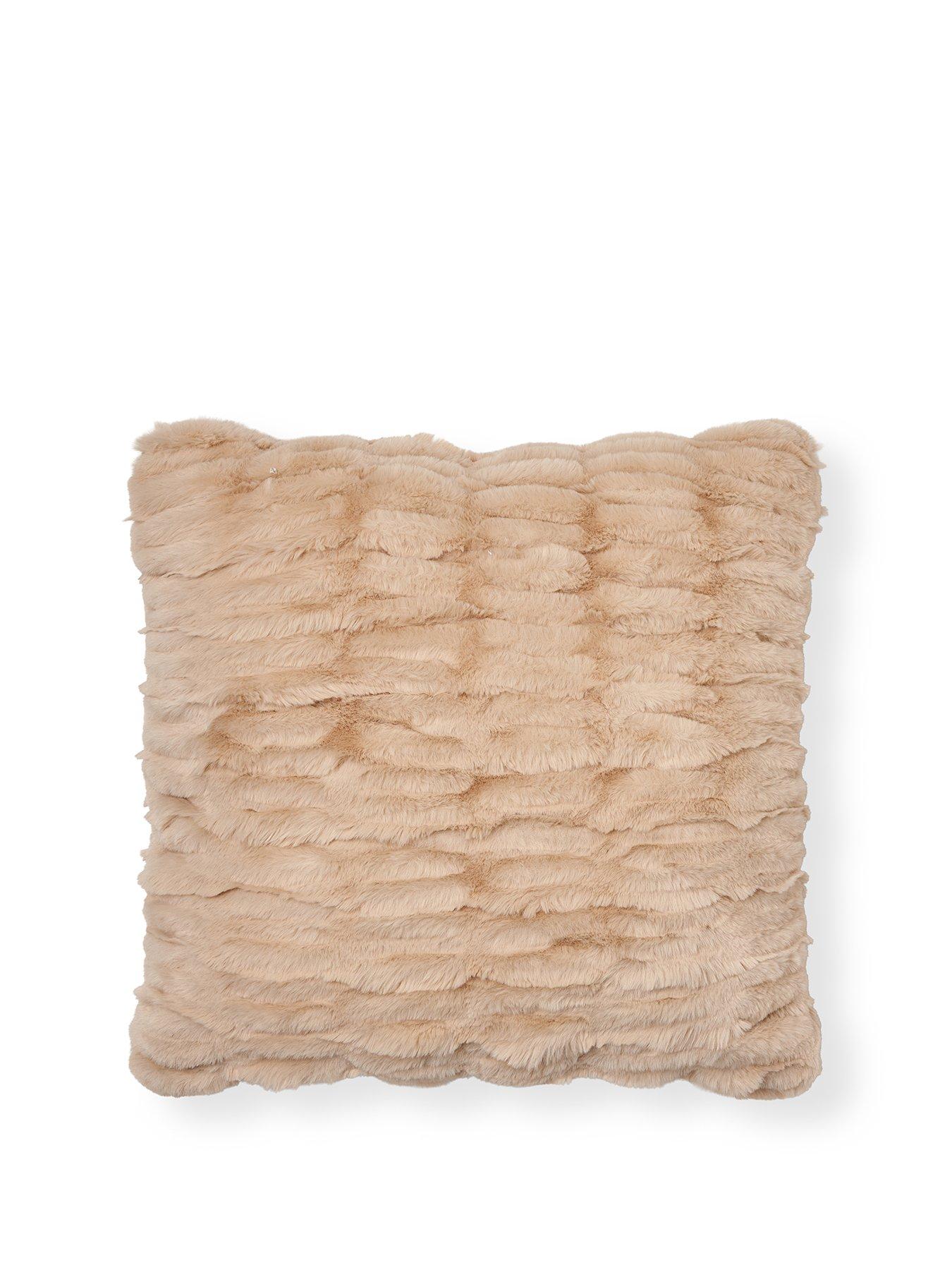 Image 2 of 5 of Very Home Nouveau Faux Fur Ruched Cushion