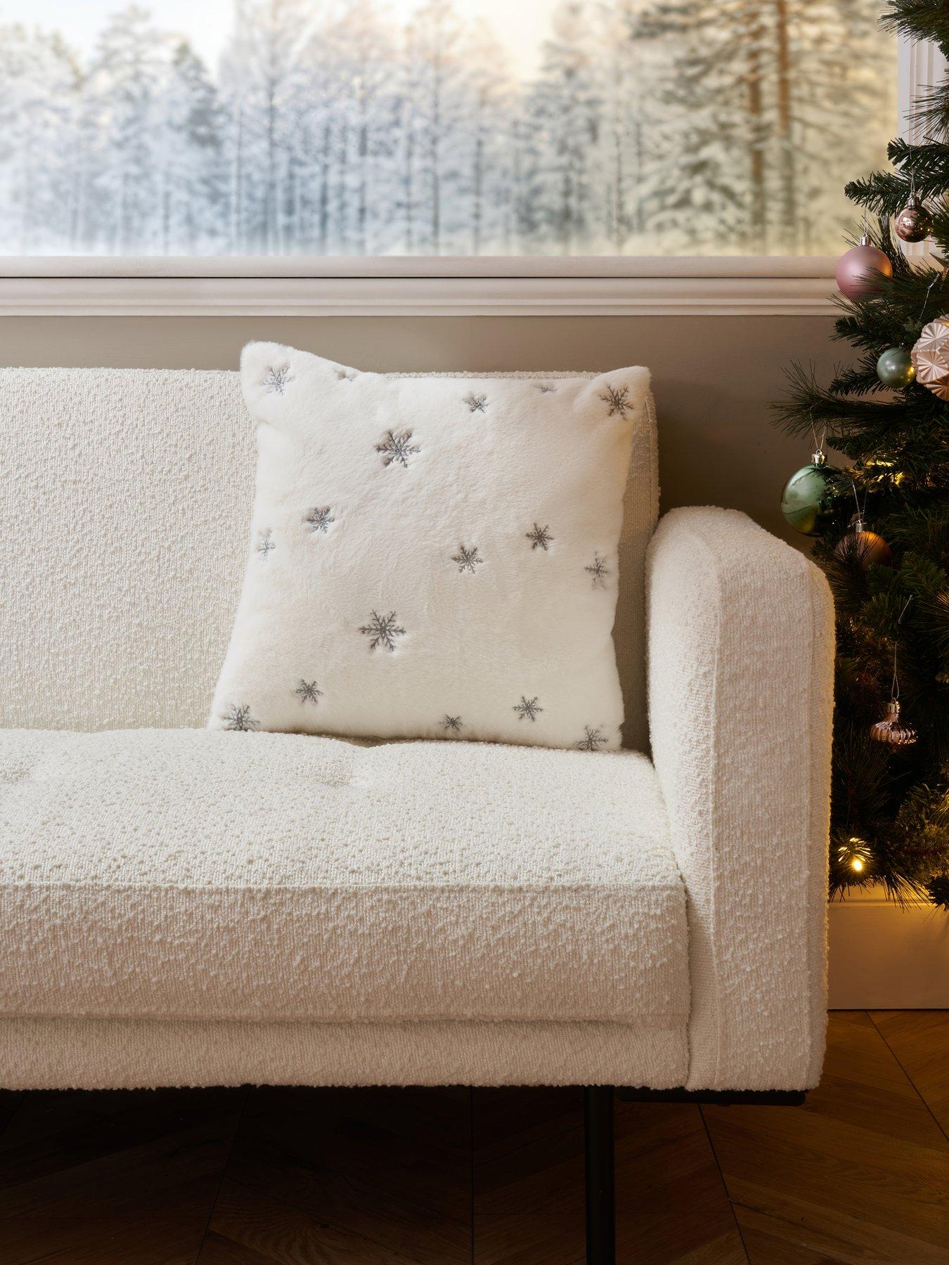 undefined Christmas Sparkling Snowflakes Cushion