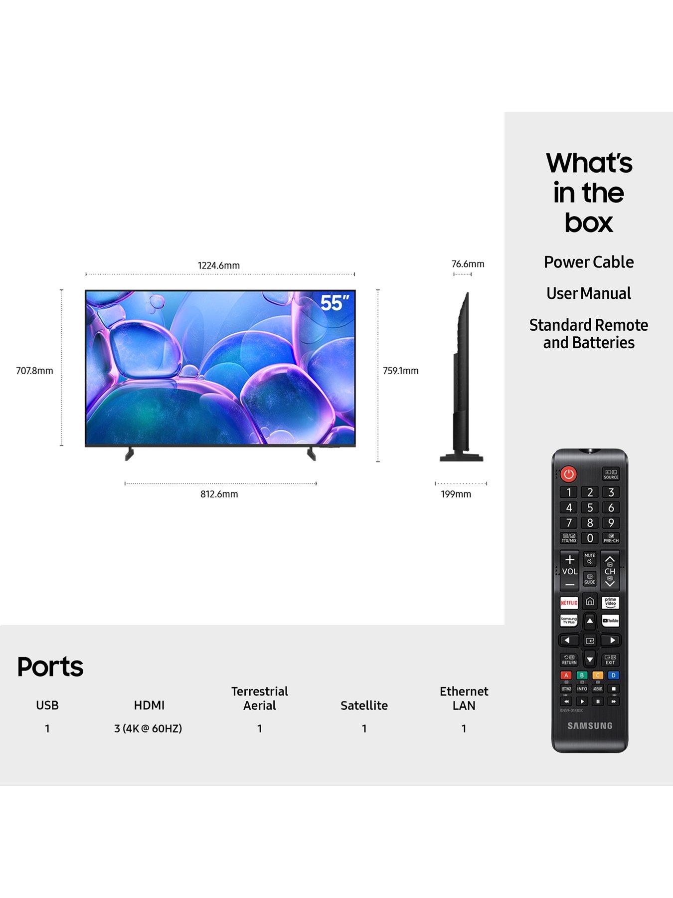 Samsung UE55U7000, 55 Inch Crystal UHD 4K Smart TV Littlewoods
