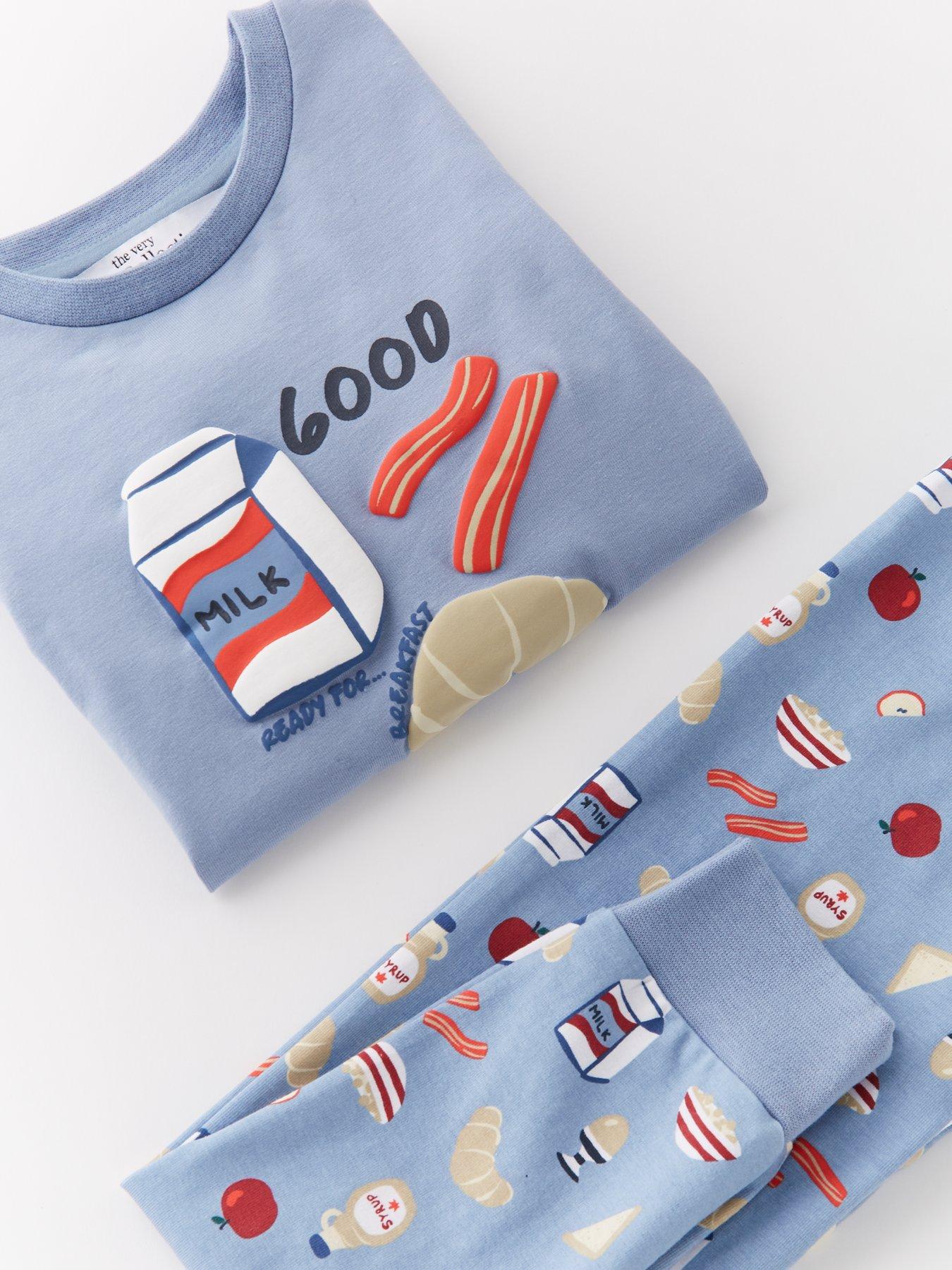  image of the-very-collection-boys-breakfast-pyjamas-blue