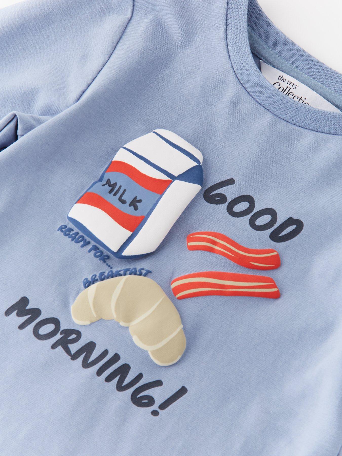  image of the-very-collection-boys-breakfast-pyjamas-blue