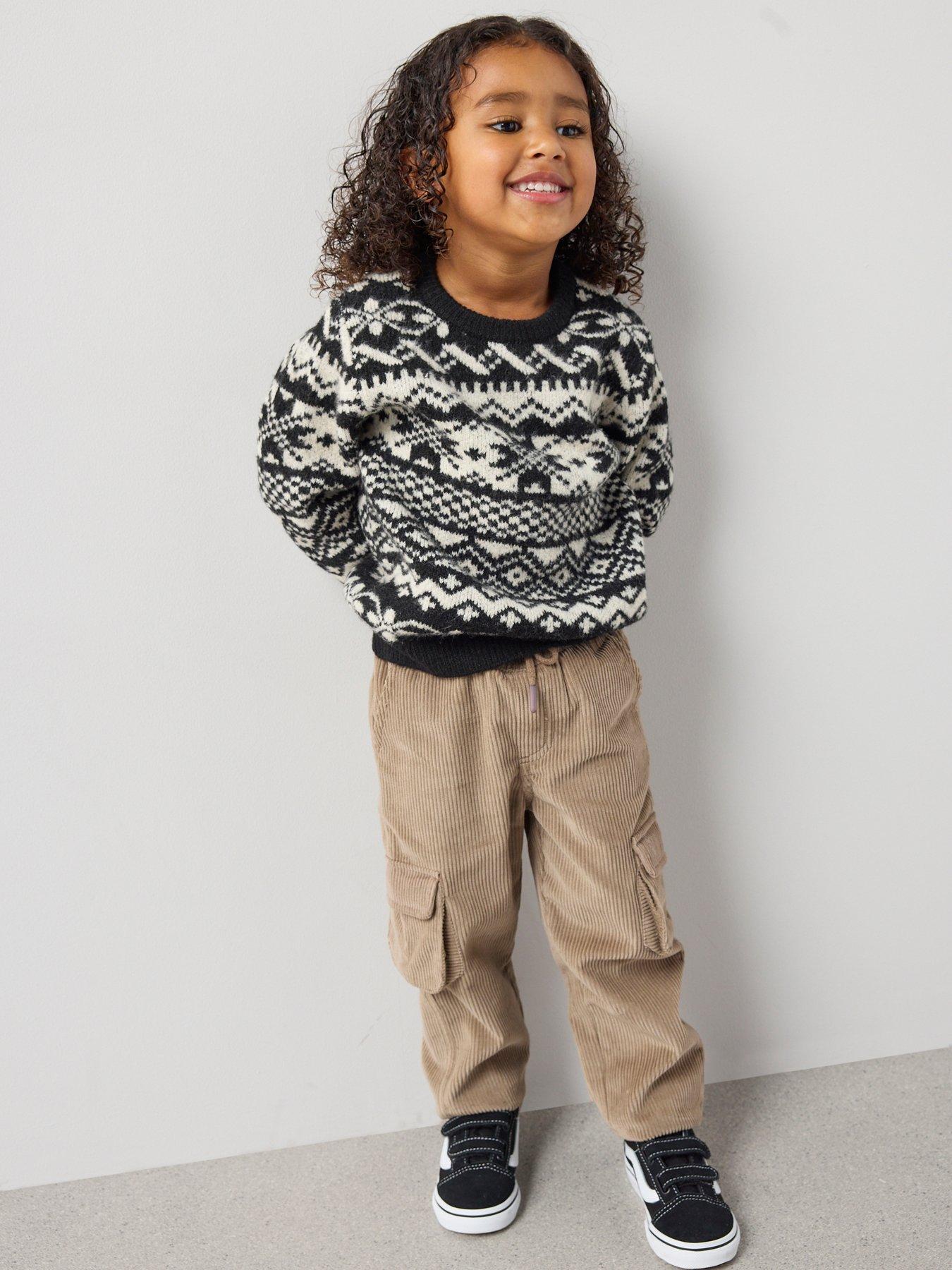  image of the-very-collection-boys-all-over-faisirle-knitted-jumper-black