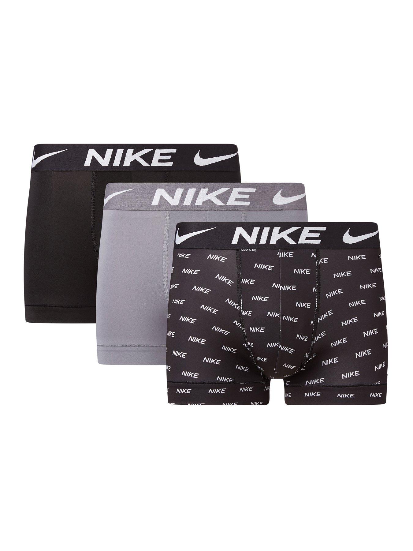 Image 1 of 1 of Nike Essential Micro 3 Pack Boxer Briefs - Black