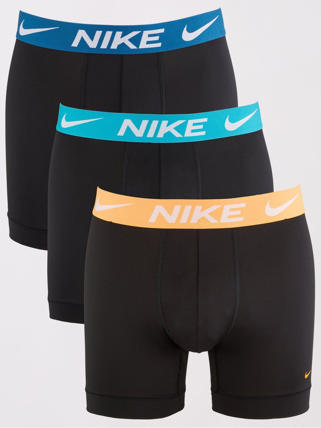 Nike Cotton Stretch 3 Pack Trunks - Black