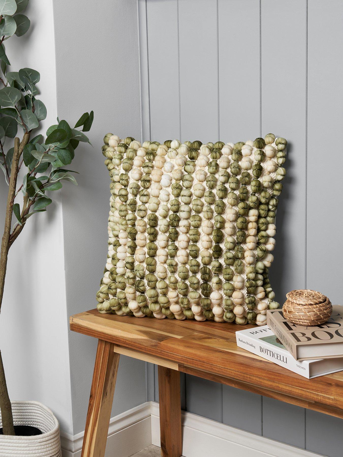 The Very Collection Marled Bobble Cushion