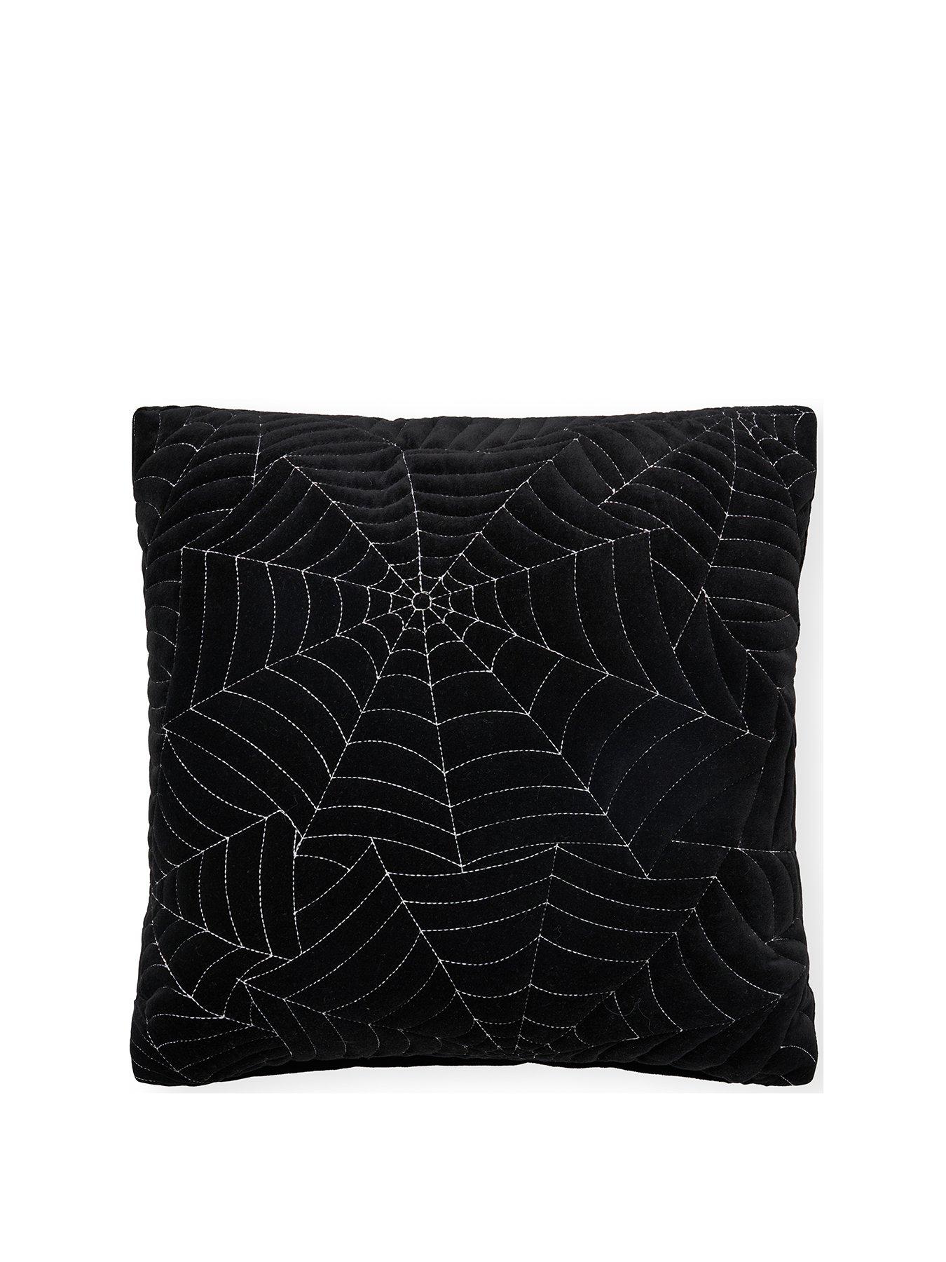 Image 1 of 4 of Very Home Velvet Spiderweb Cushion