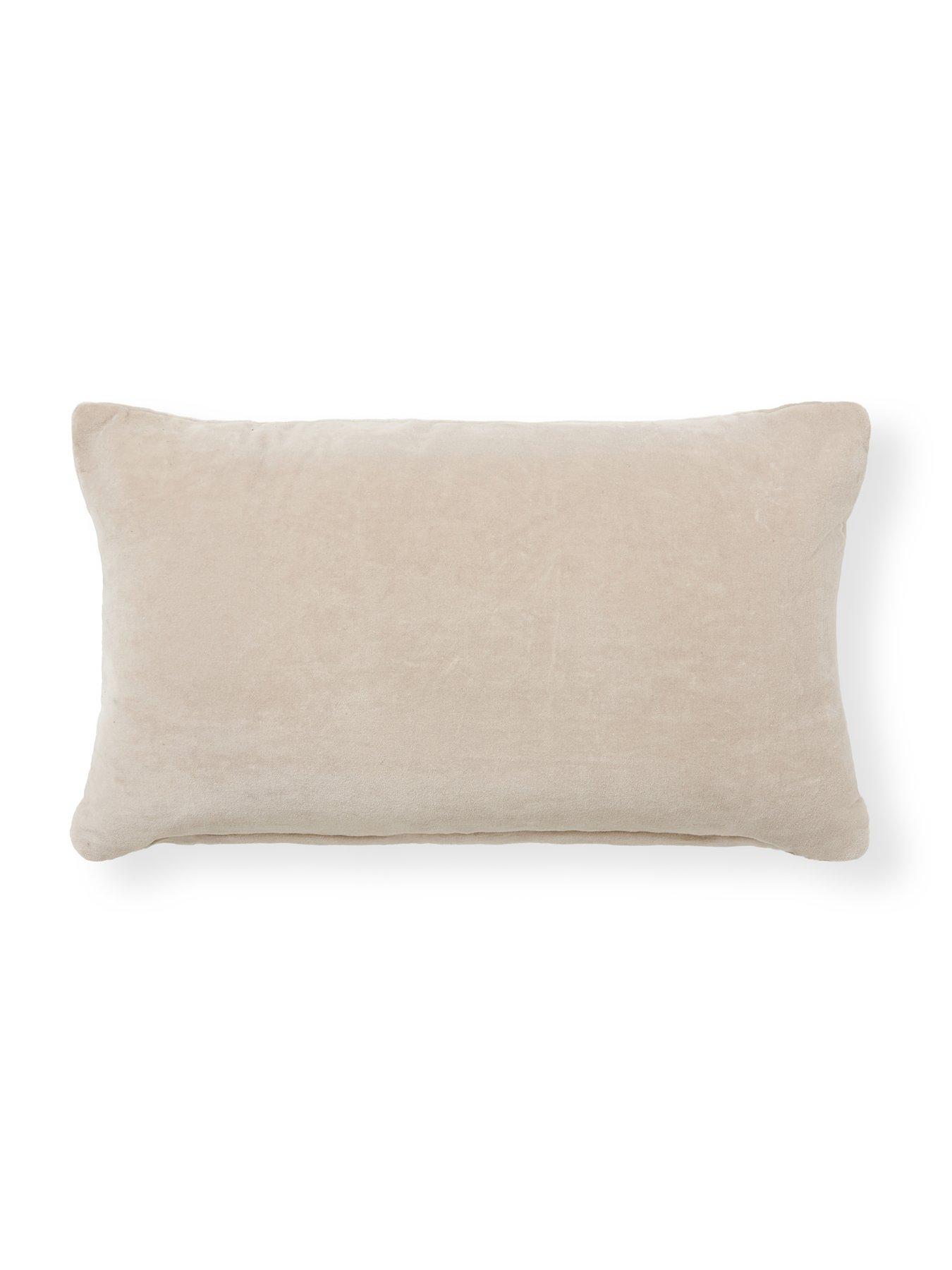 Image 2 of 4 of Very Home Tufted Ghost Velvet Bolster Cushion