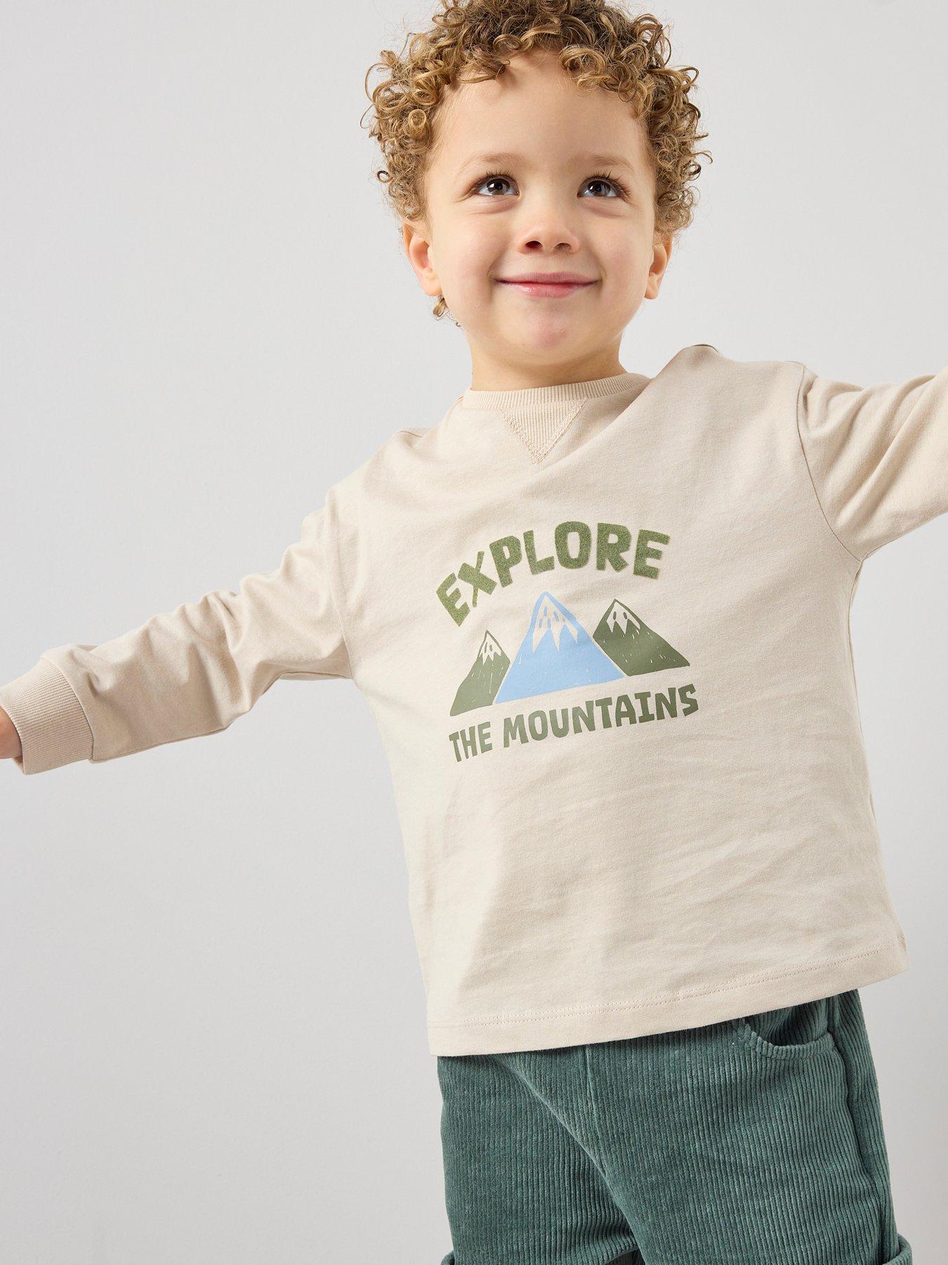  image of the-very-collection-boys-outdoor-mountain-graphic-t-shirt-brown