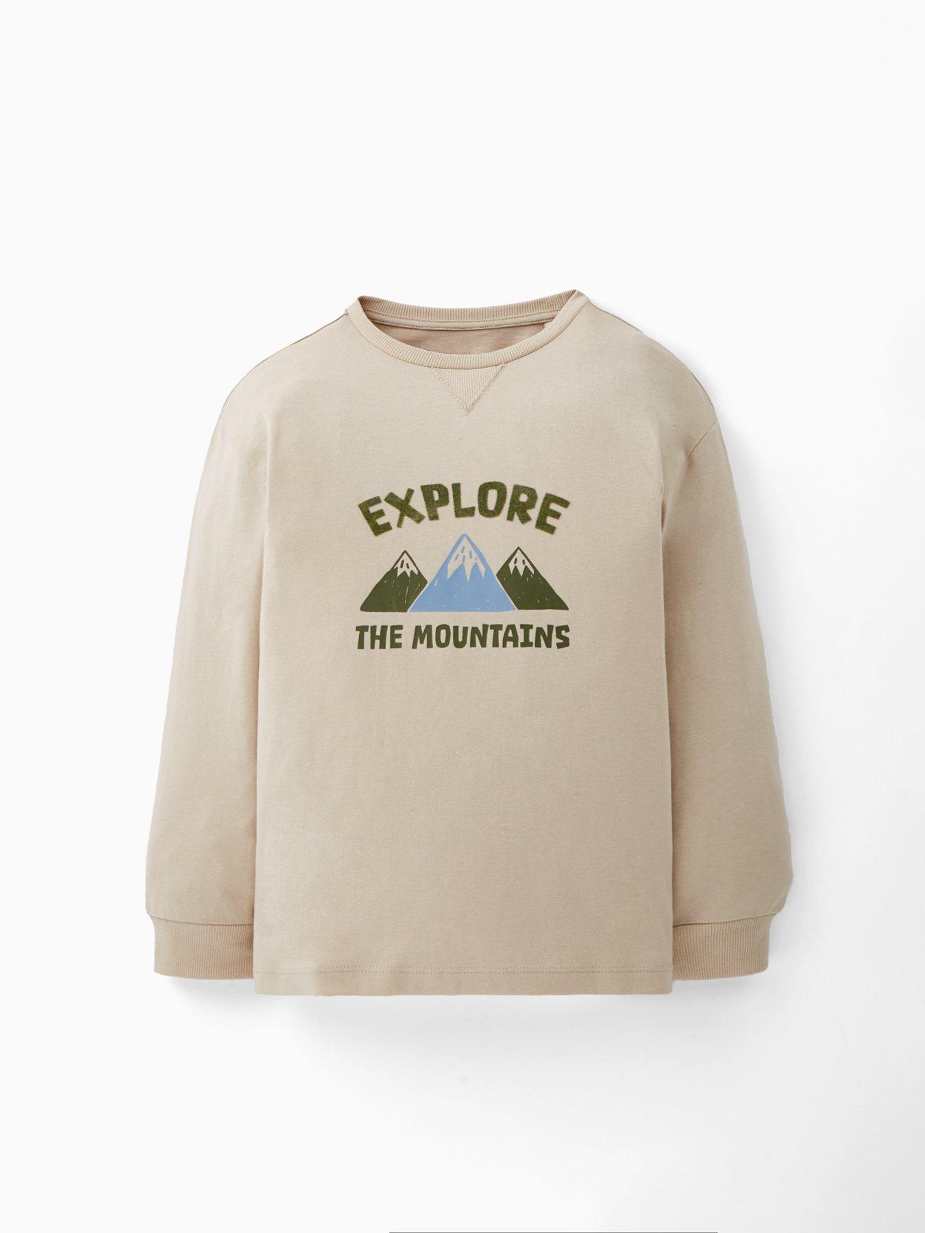  image of the-very-collection-boys-outdoor-mountain-graphic-t-shirt-brown
