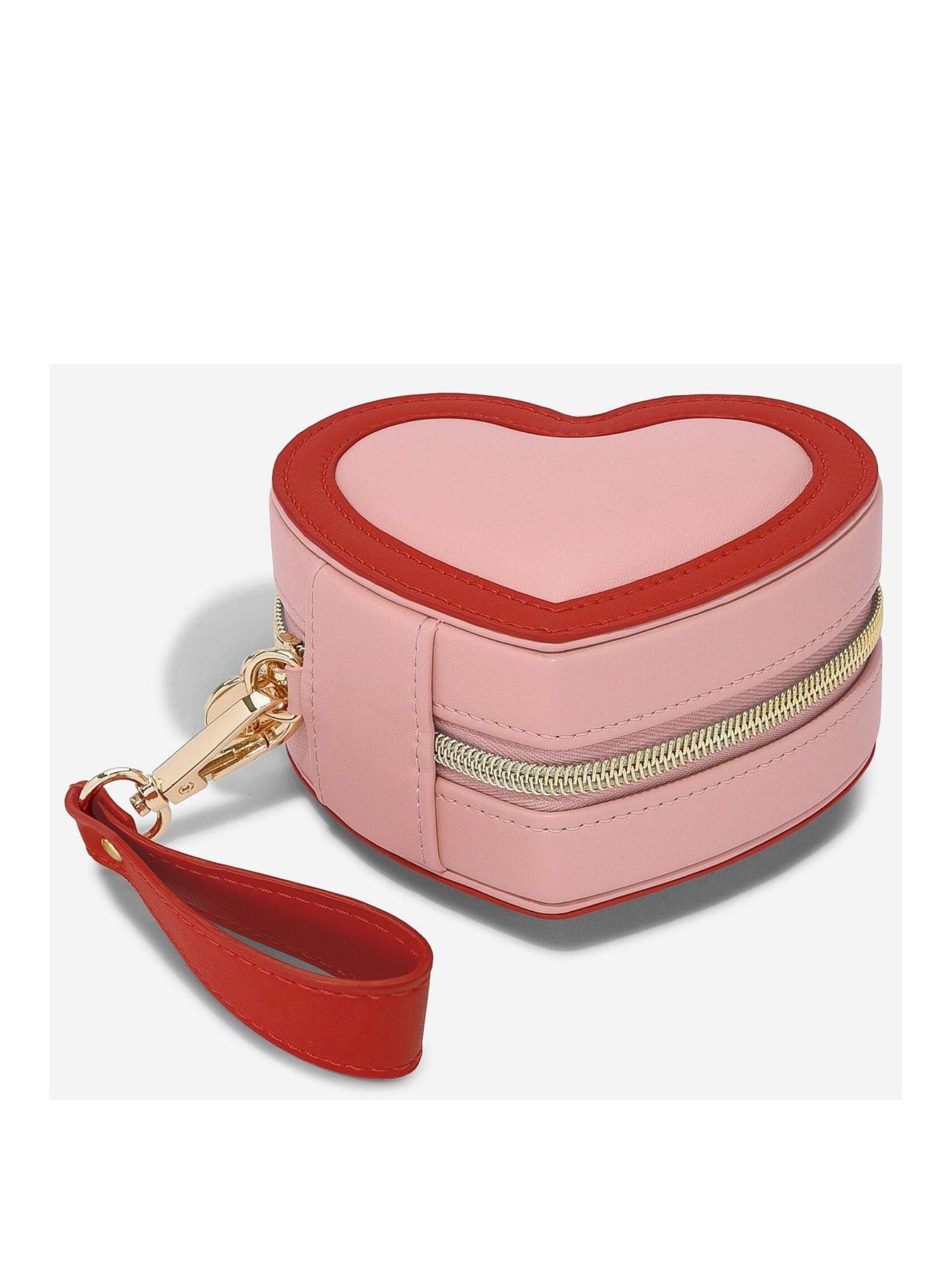 undefined Pink Heart Travel Jewellery Box