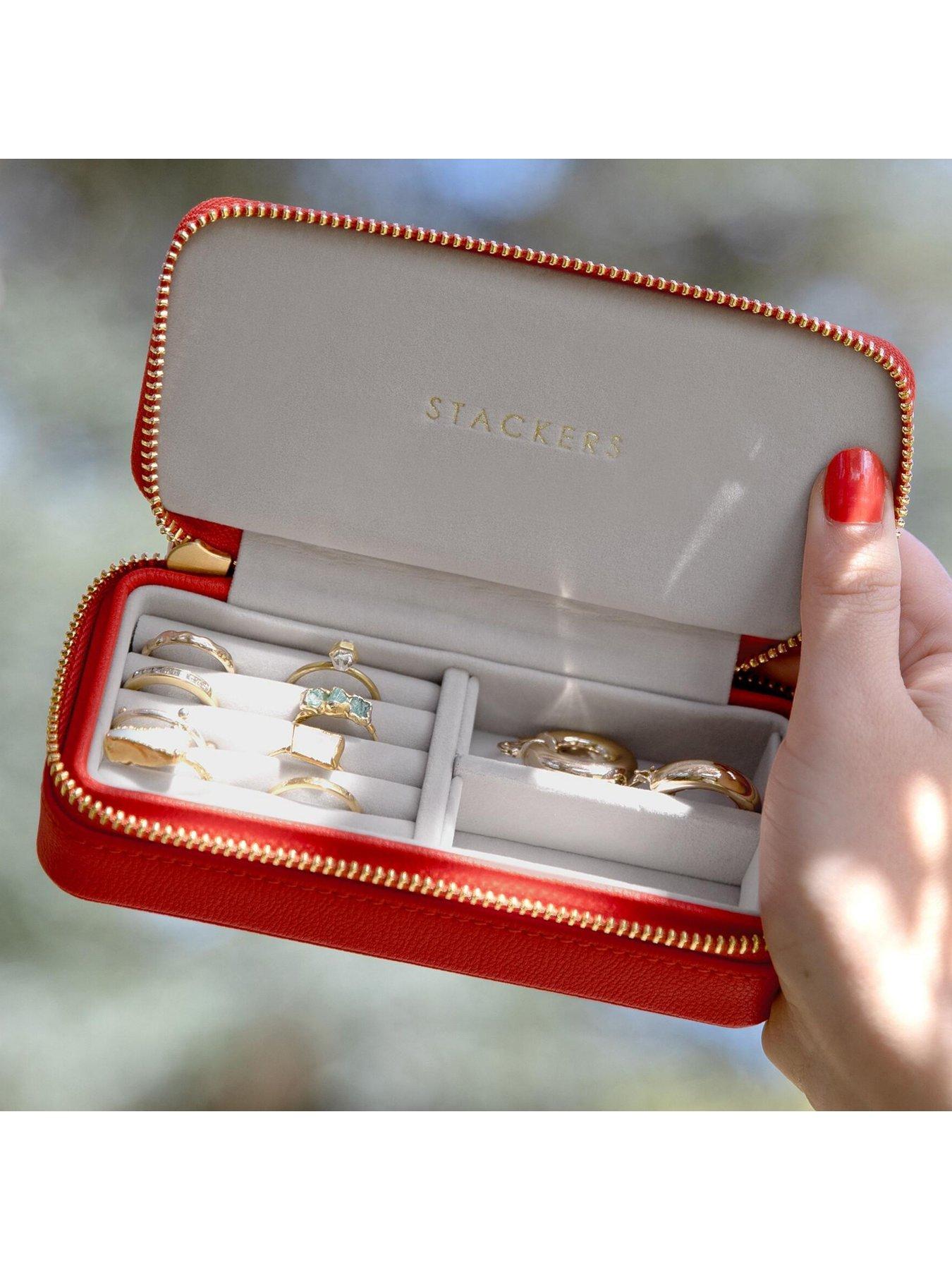 Image 2 of 2 of Stackers Red Medium Travel Jewellery Box