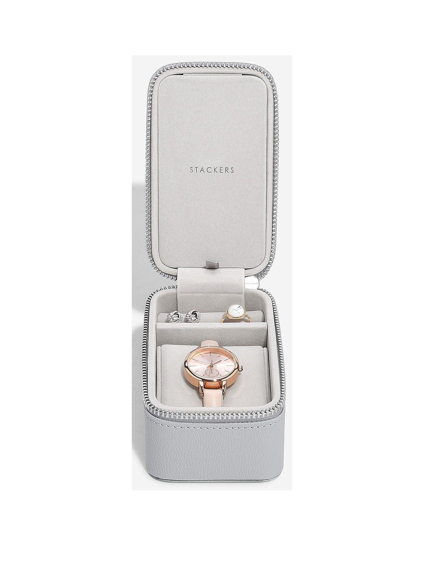 undefined Pebble Grey Jewellery & Watch Box