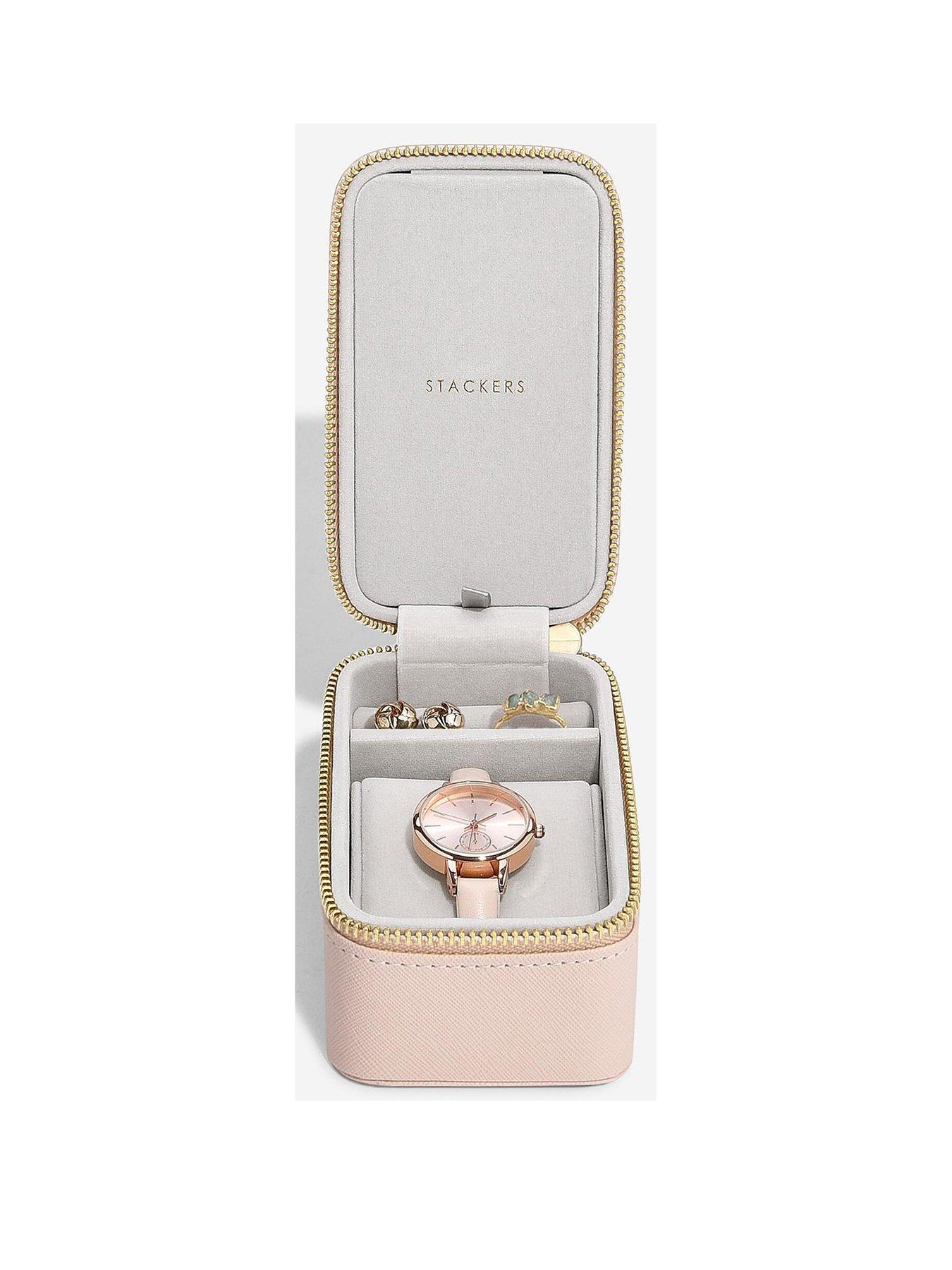 undefined Blush Pink Jewellery & Watch Box