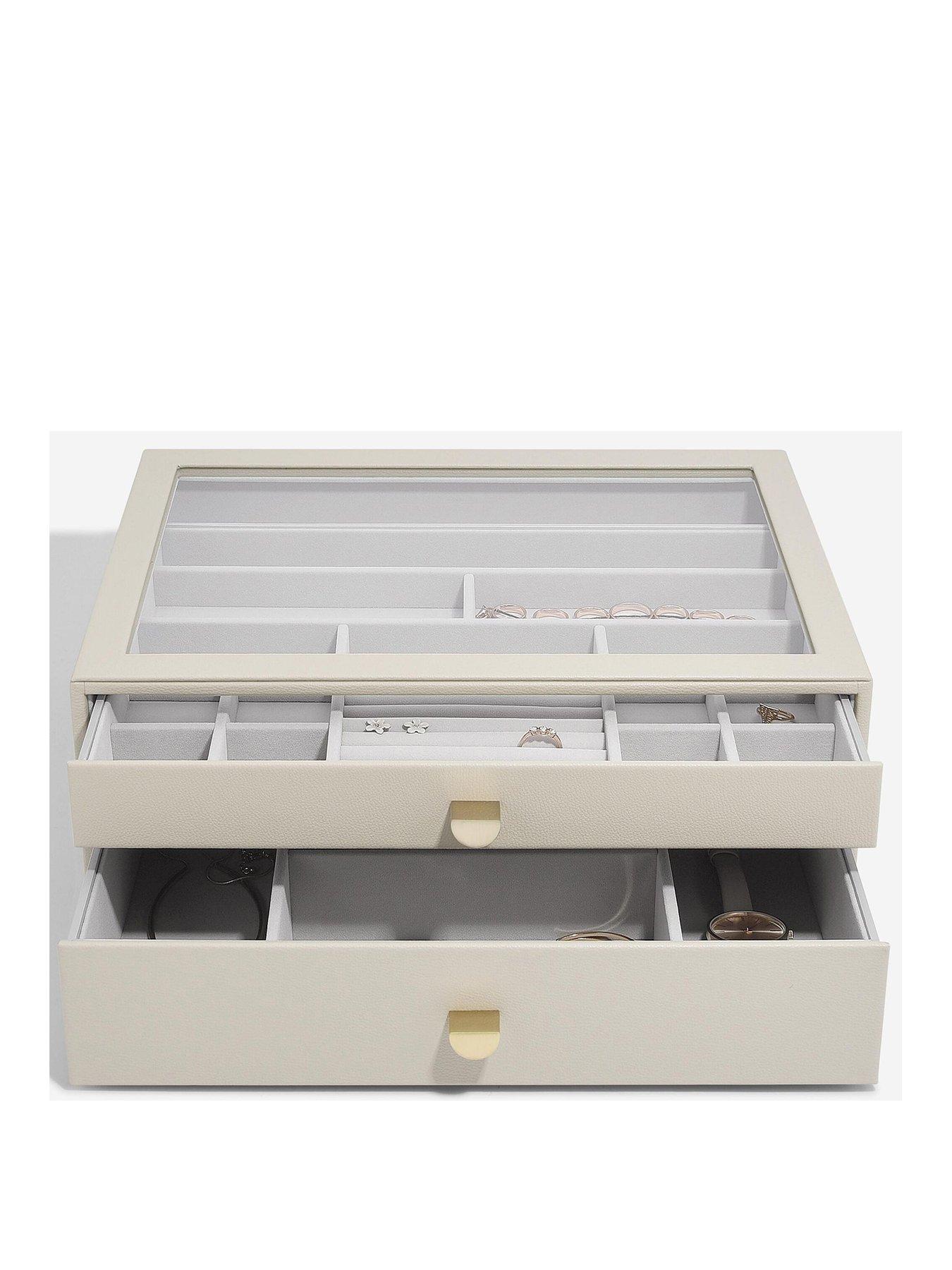 undefined Oatmeal Supersize Jewellery Box - Set of 2 (with drawers)
