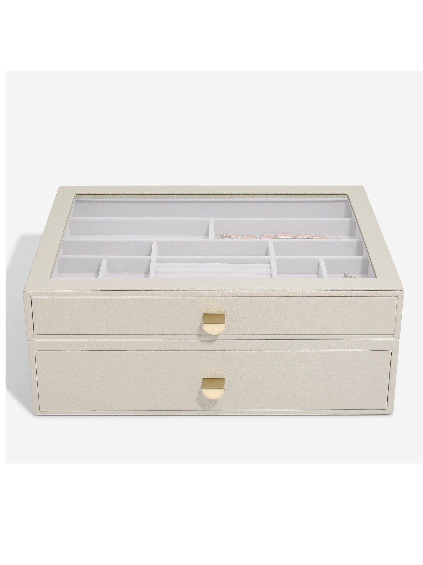 Image 2 of 4 of Stackers Oatmeal Supersize Jewellery Box - Set of 2 (with drawers)