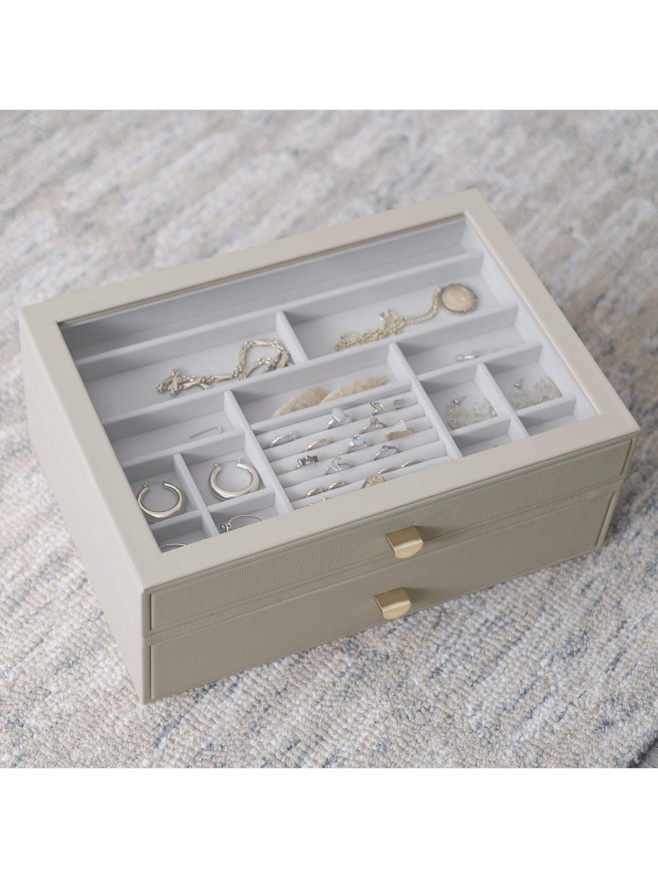Image 3 of 4 of Stackers Oatmeal Supersize Jewellery Box - Set of 2 (with drawers)