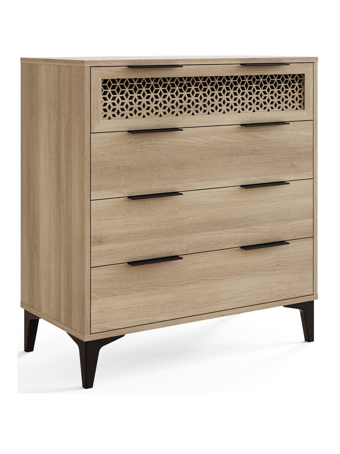 Image 3 of 7 of GFW Ezra 4 Drawer Chest Oak