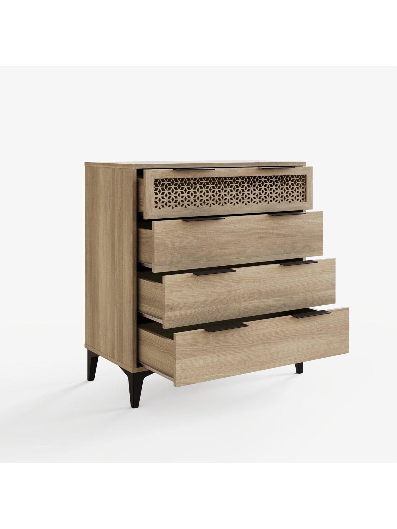 Image 4 of 7 of GFW Ezra 4 Drawer Chest Oak