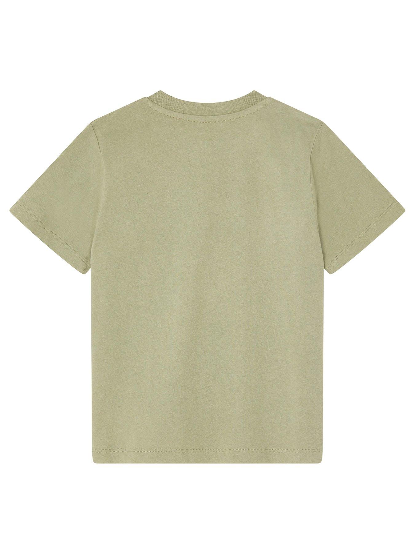 back image of monsoon-boys-lizard-short-sleeve-tshirt-khaki