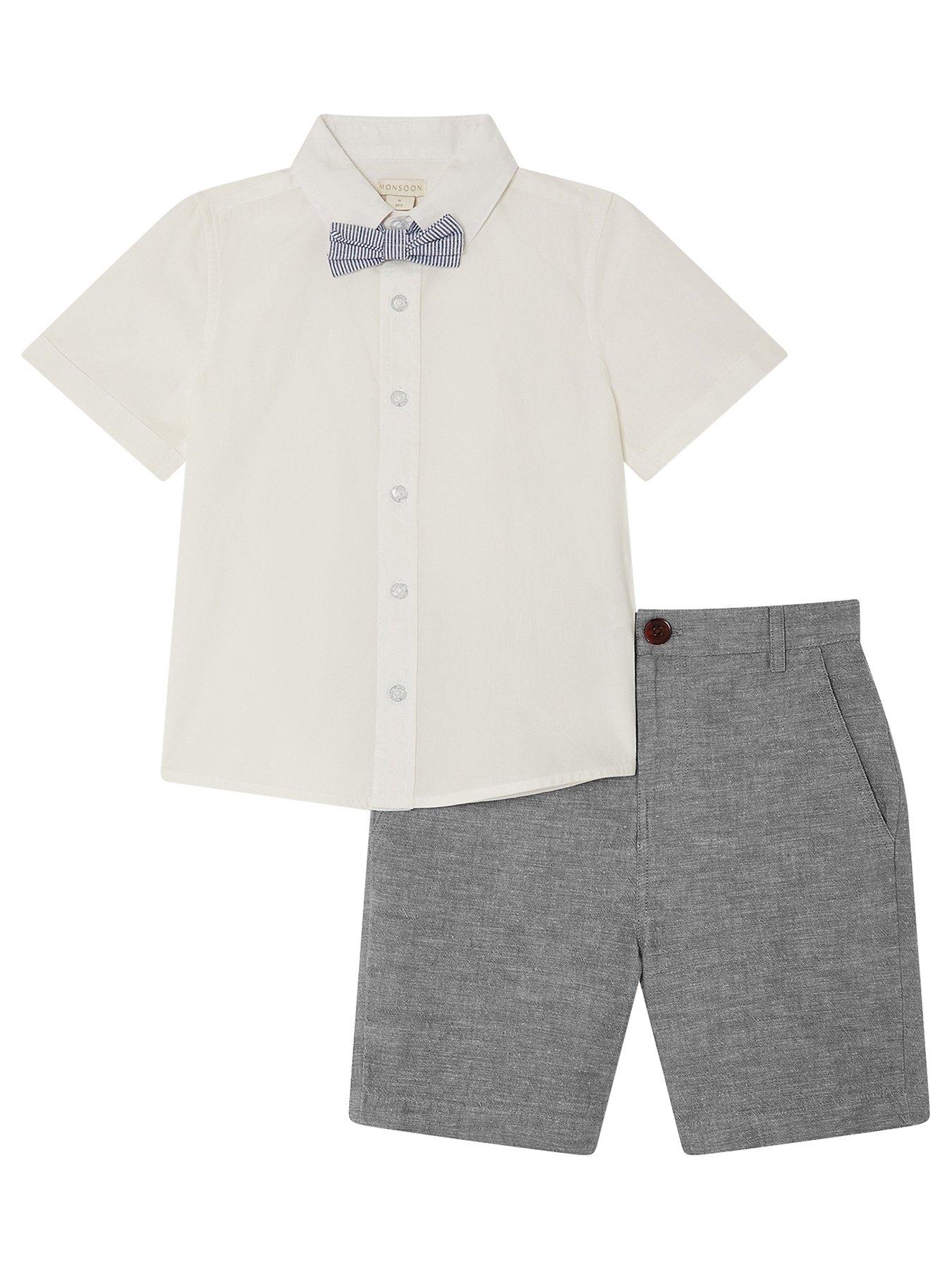 undefined Boys 3 Piece Chambray Smart Set - Grey