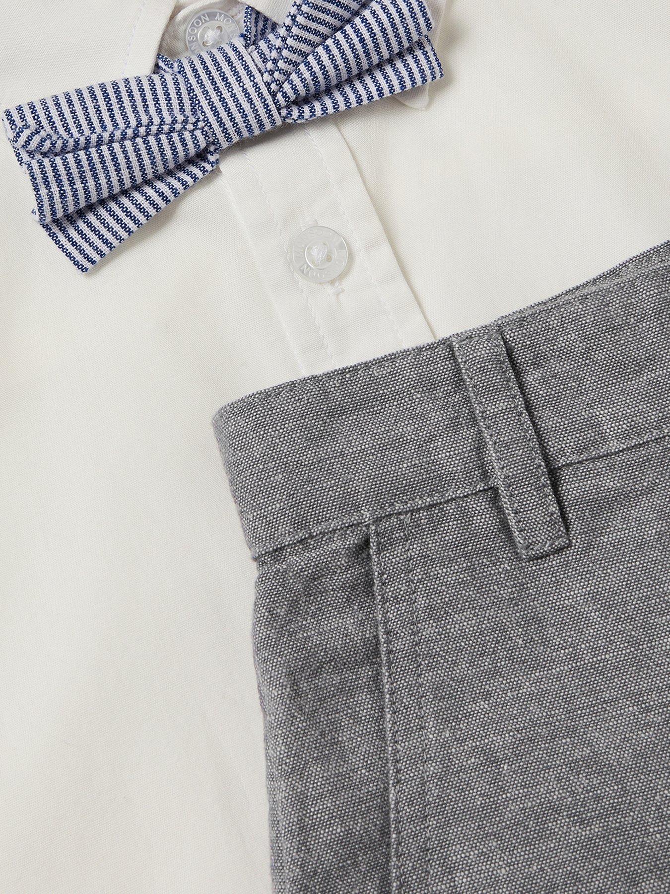  image of monsoon-boys-3-piece-chambray-smart-set-grey