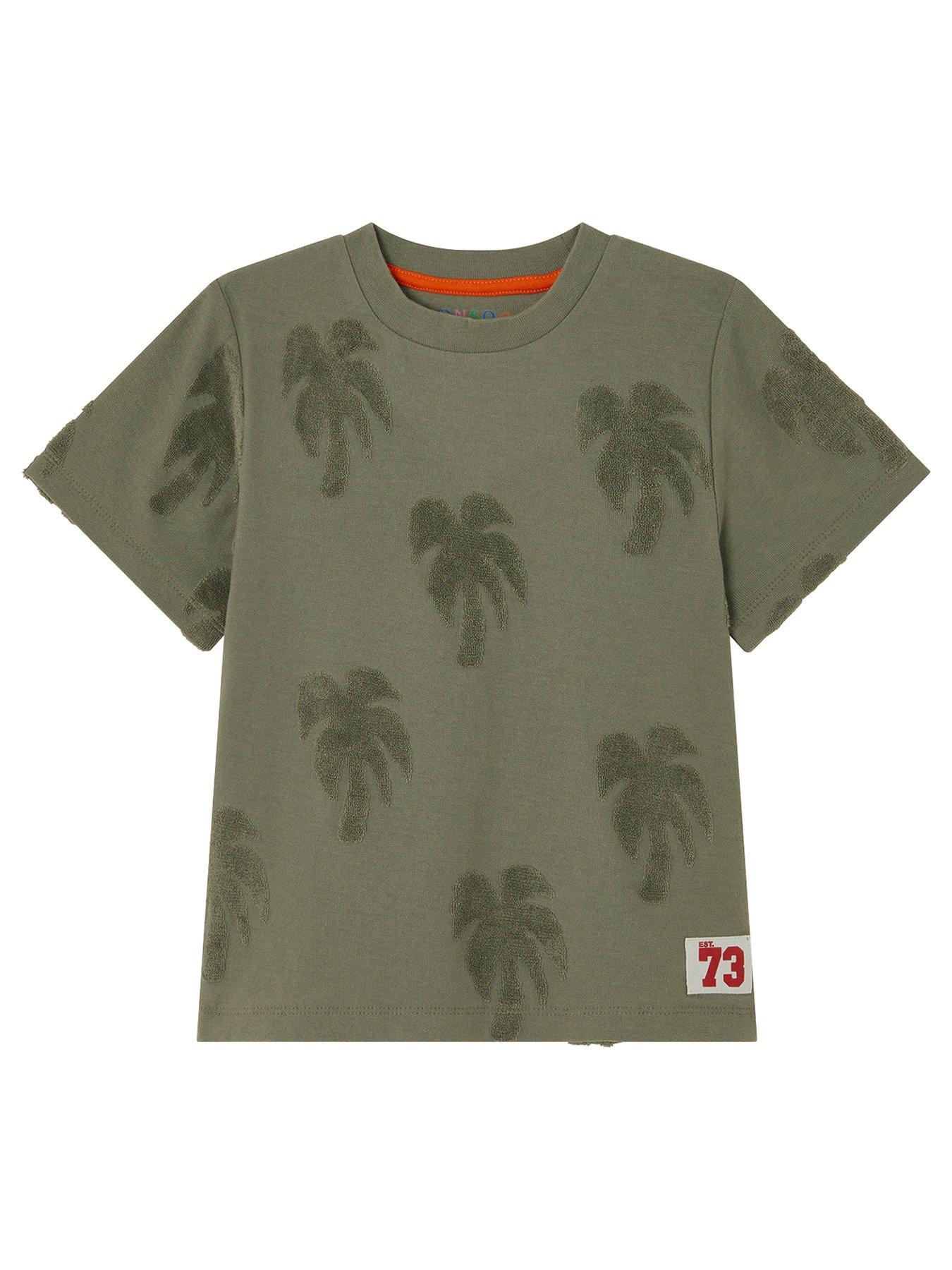 undefined Boys Palm Short Sleeve Tshirt - Khaki