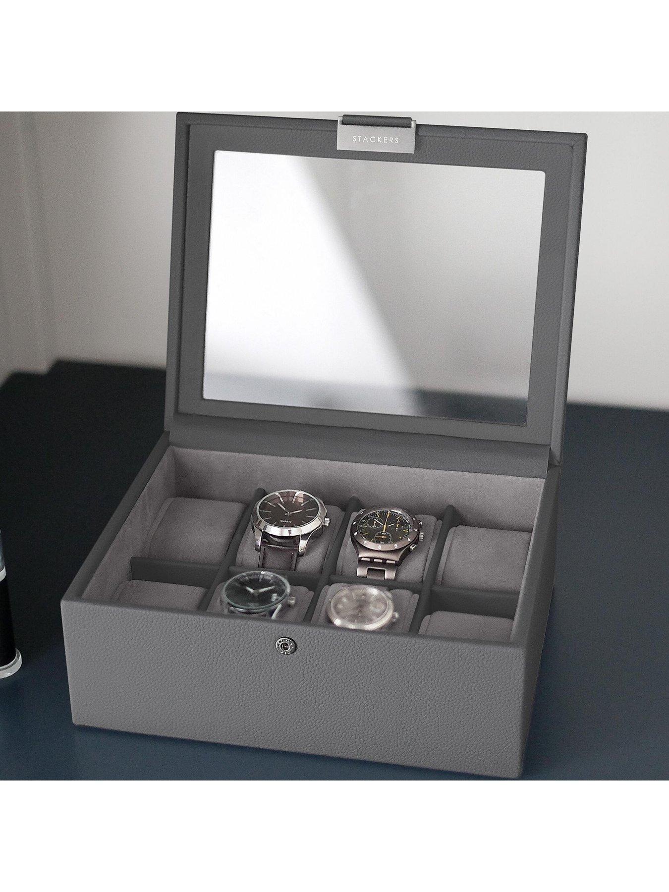 Image 3 of 3 of Stackers Slate Grey 8 Piece Watch Box
