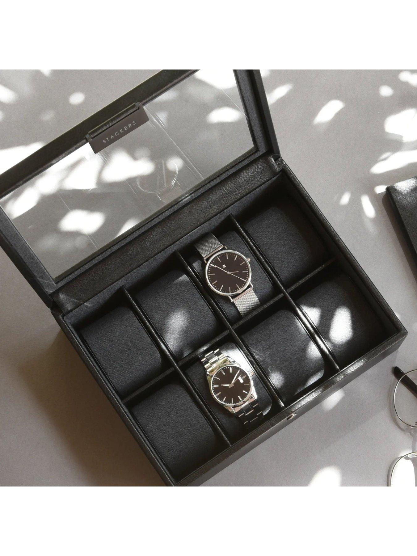Image 3 of 3 of Stackers Black 8 Piece Watch Box