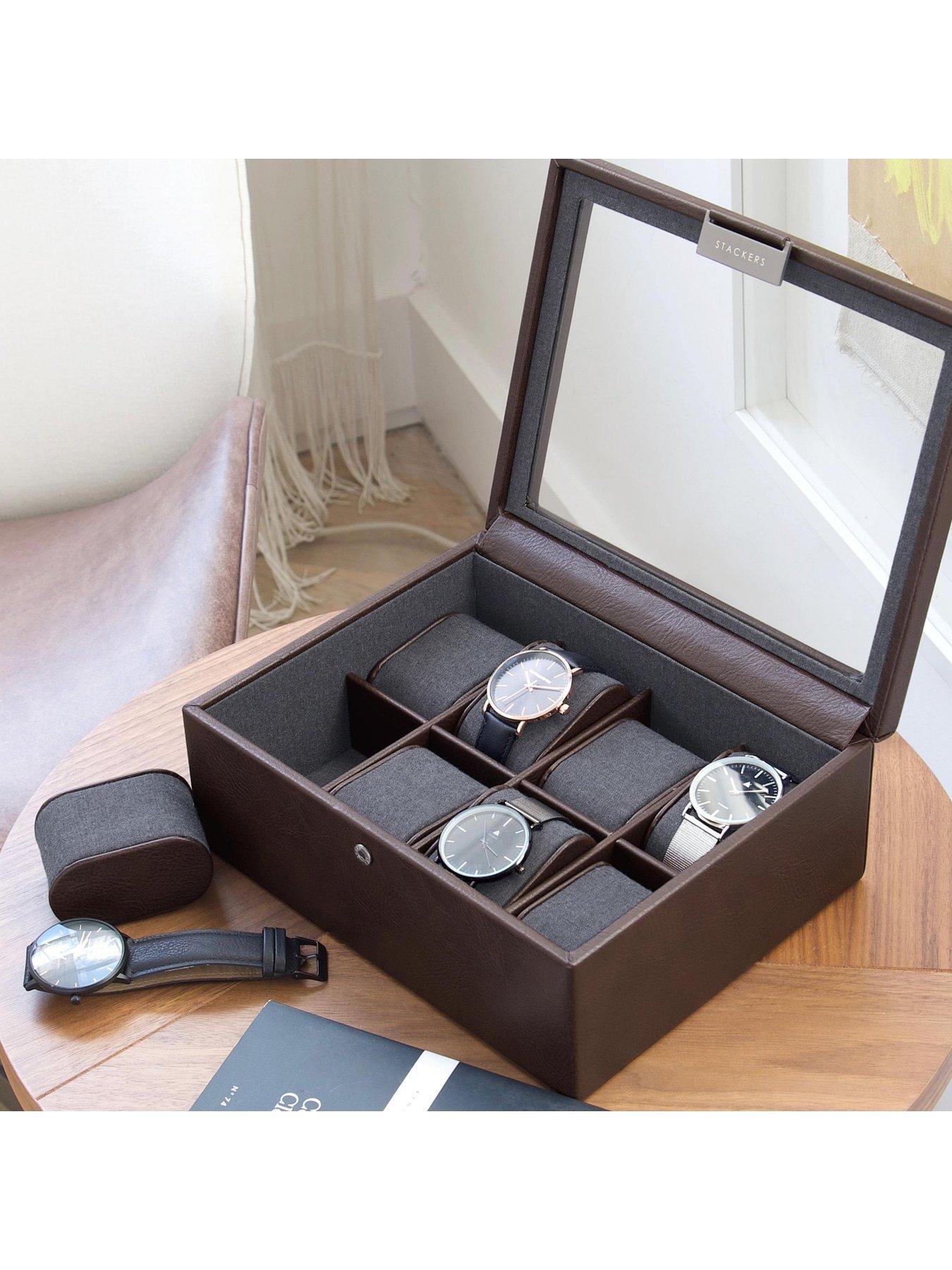 Image 3 of 3 of Stackers Brown 8 Piece Watch Box