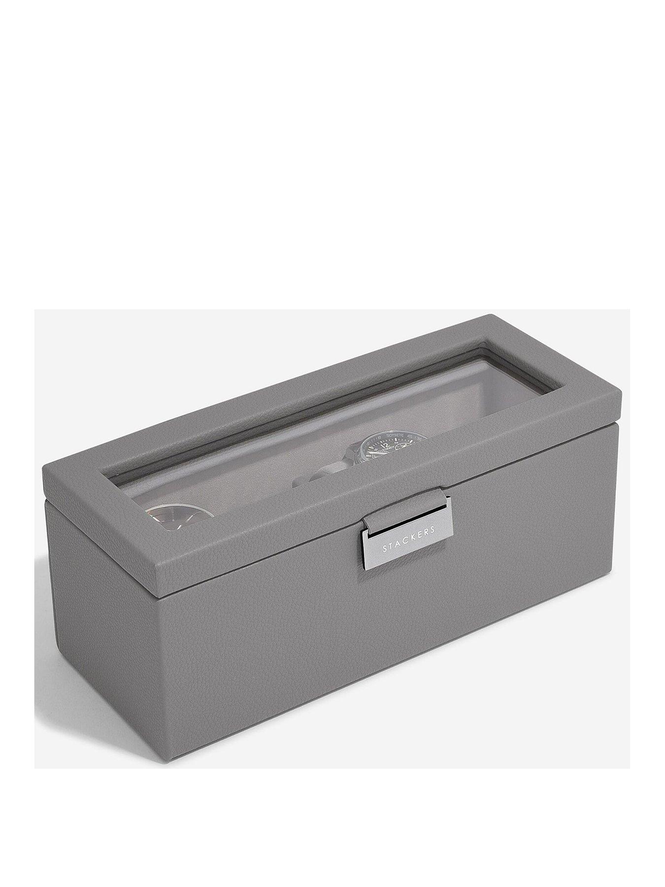 undefined Slate Grey 4 Piece Watch Box