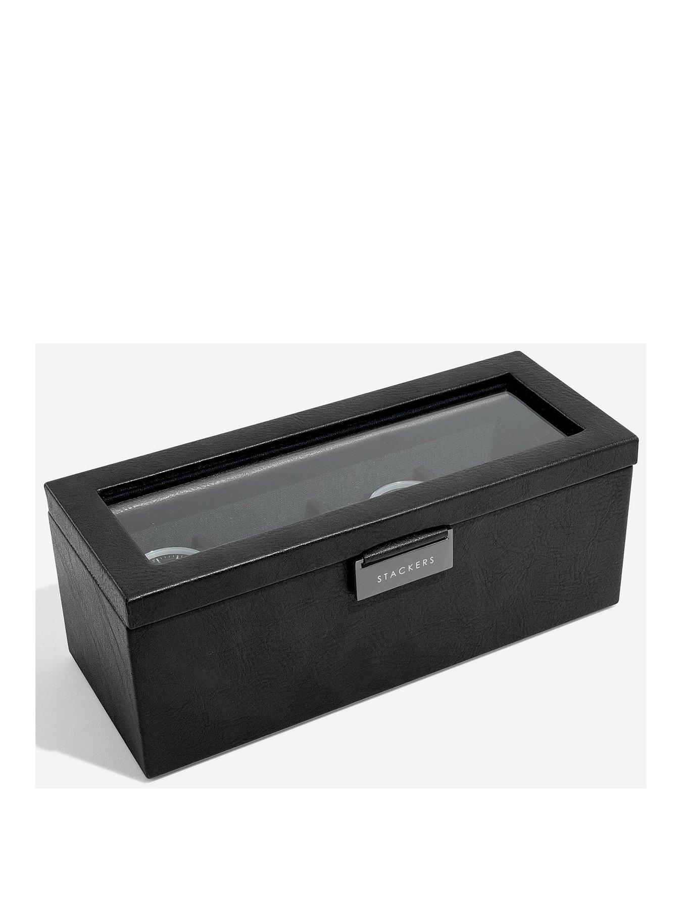 undefined Black 4 Piece Watch Box
