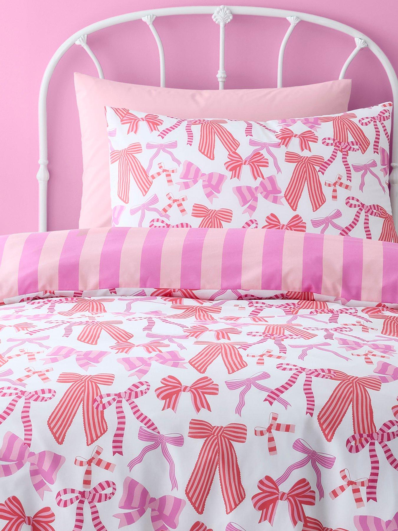  image of bedlam-bow-and-stripes--easy-care-duvet-cover-set